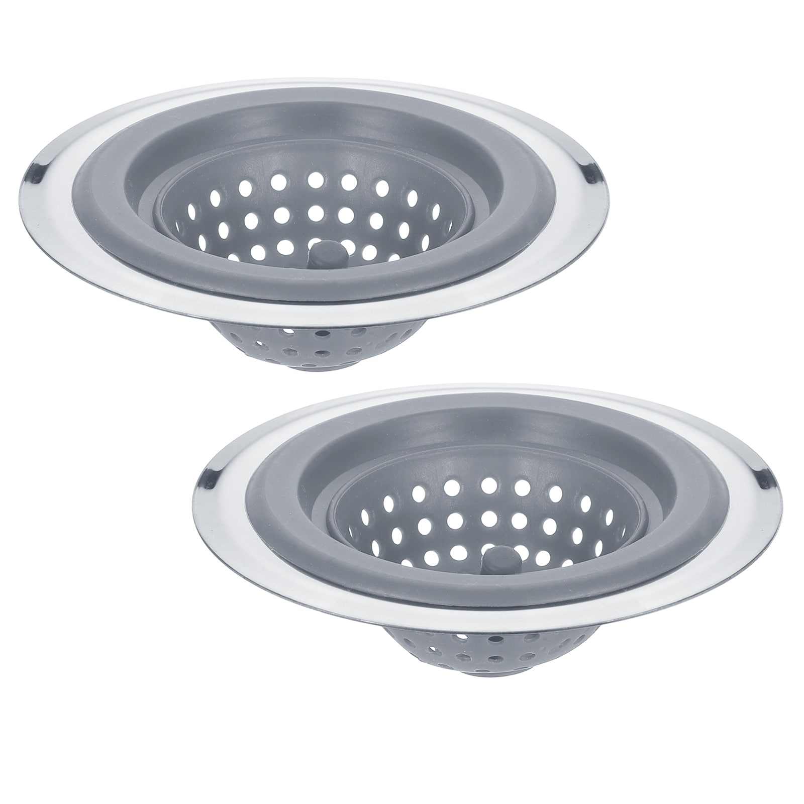 Unique Bargains - Silicone Sink Strainer 2pcs Kitchen Sink Drain Strainer Stopper with Detachable...