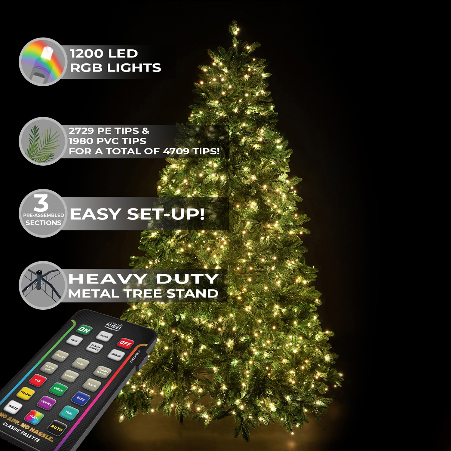 Holidynamics Holiday Lighting Solut 51201 RGB Artificial-Christmas-Trees - View #3