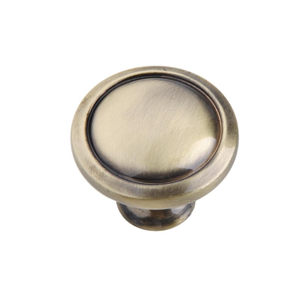 Utopia Alley HW327PLAB021-10 HW327XXX 1-1/5-in Antique Brass Mushroom Classic Cabinet Knob