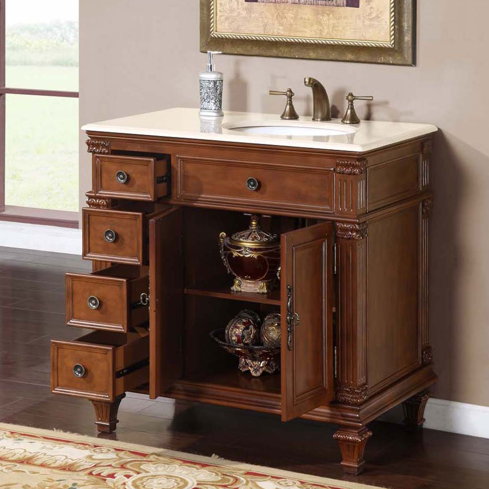 Silkroad Exclusive HYP-0210-CM-UWC-36-R Bath-Vanity-Combo - View #3