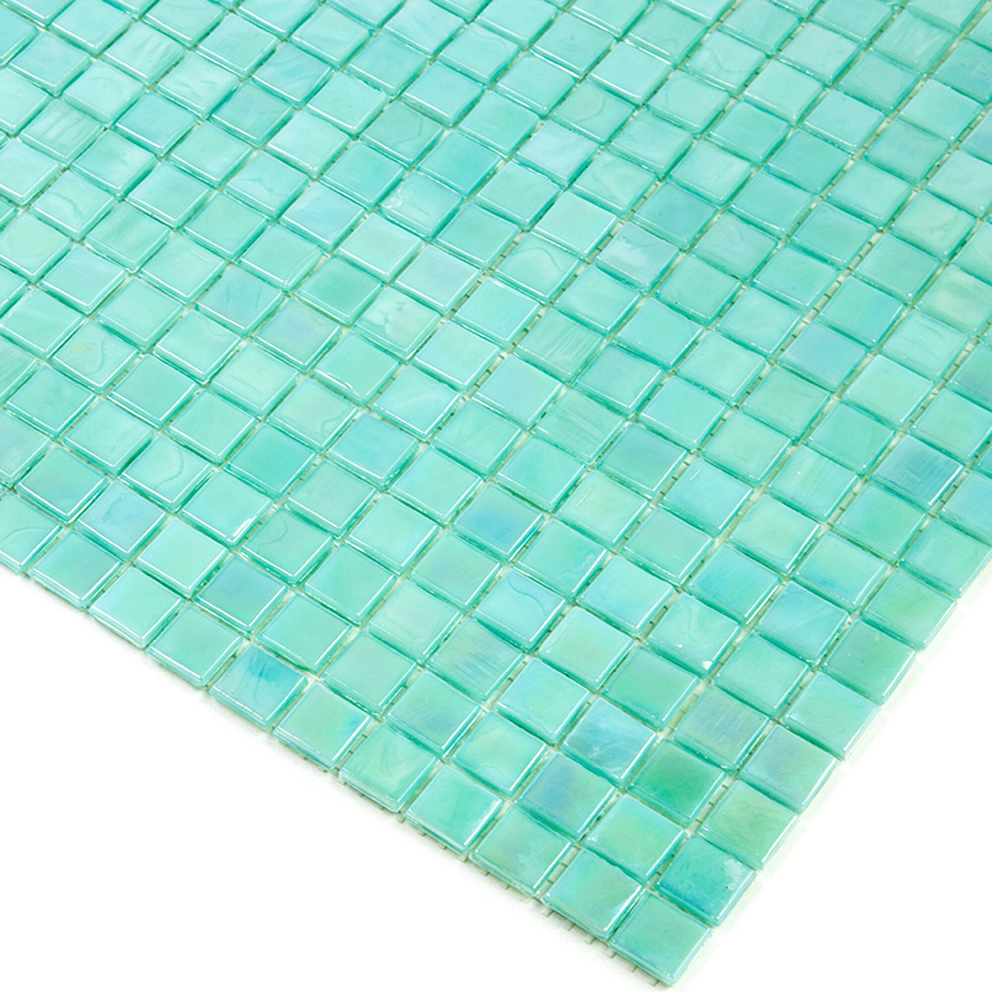 Winter Green Glossy Glass Mosaic Tile for Kitchen and Bathroom
