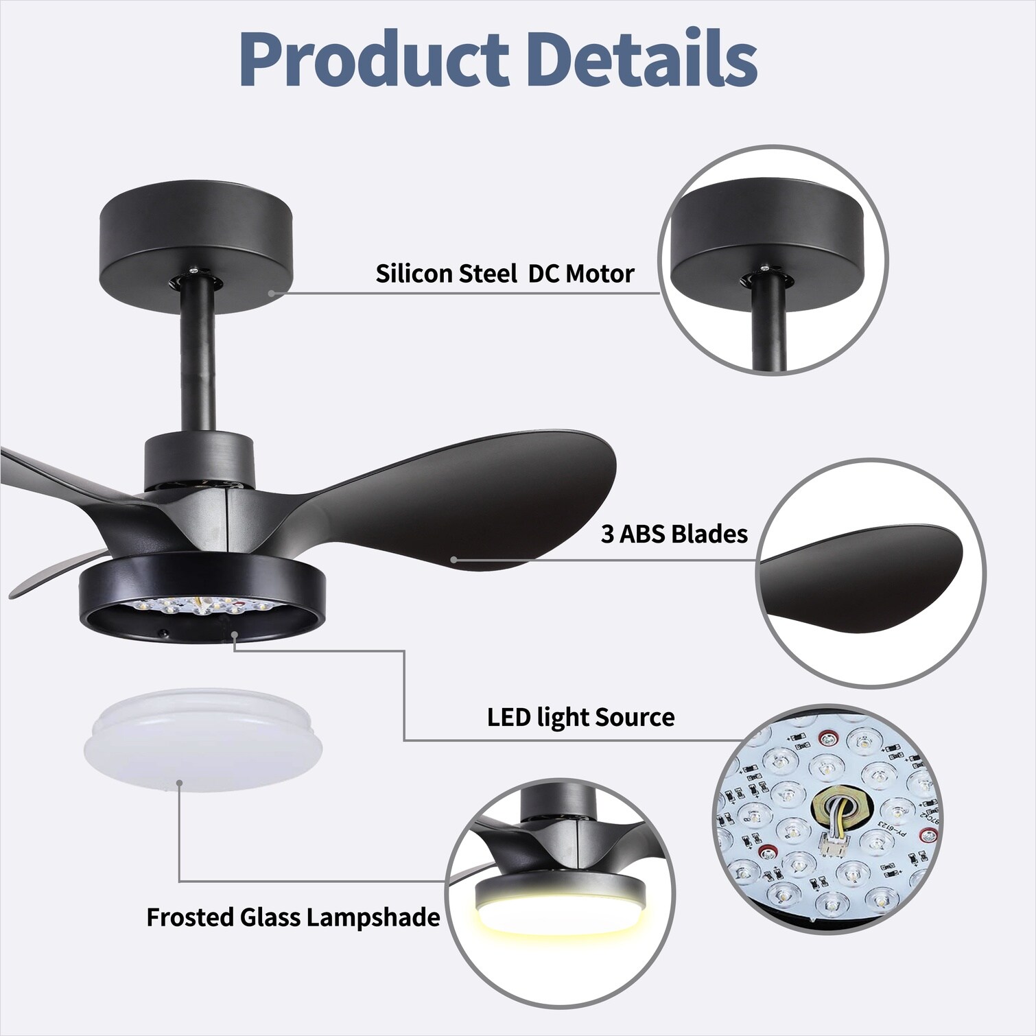 Watnature F7U1BNYTLJP9 Ceiling-Fans - View #3