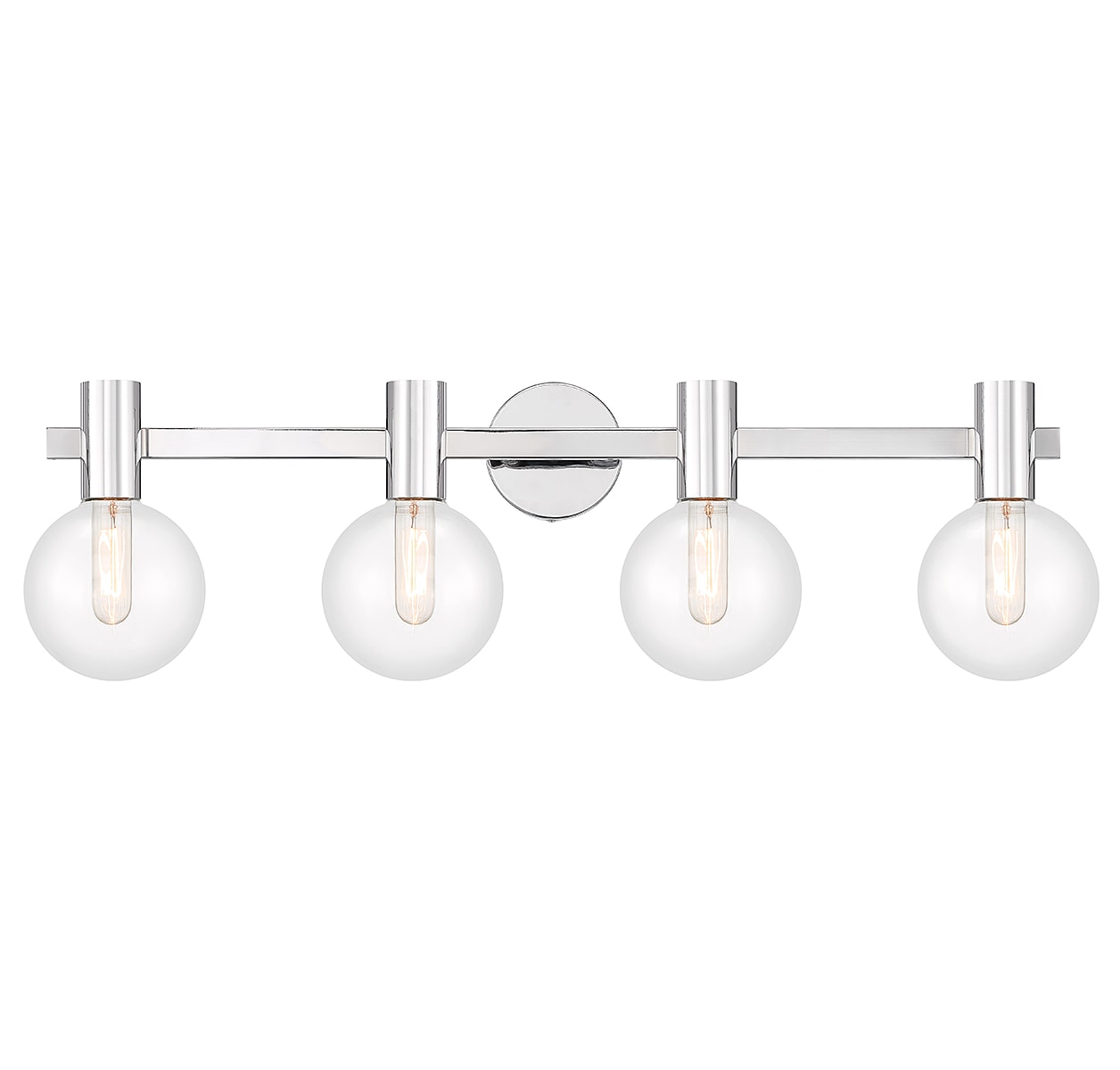 Savoy House Essentials 8-3076-4-11 Wright 34-in 4 -Light Polished Chrome Modern/contemporary Vanity light