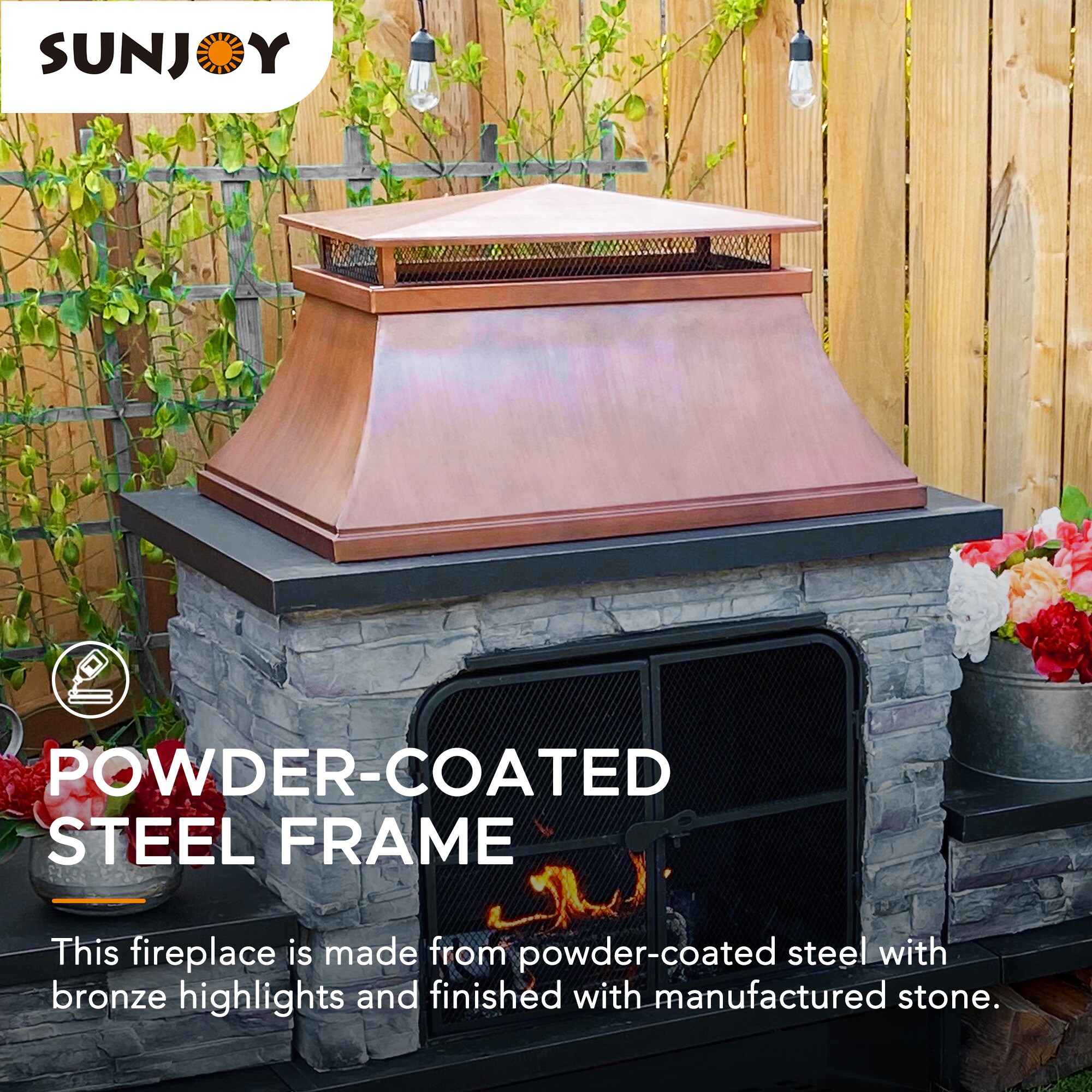 Sunjoy 168820 Outdoor-Wood-Burning-Fireplaces - View #8