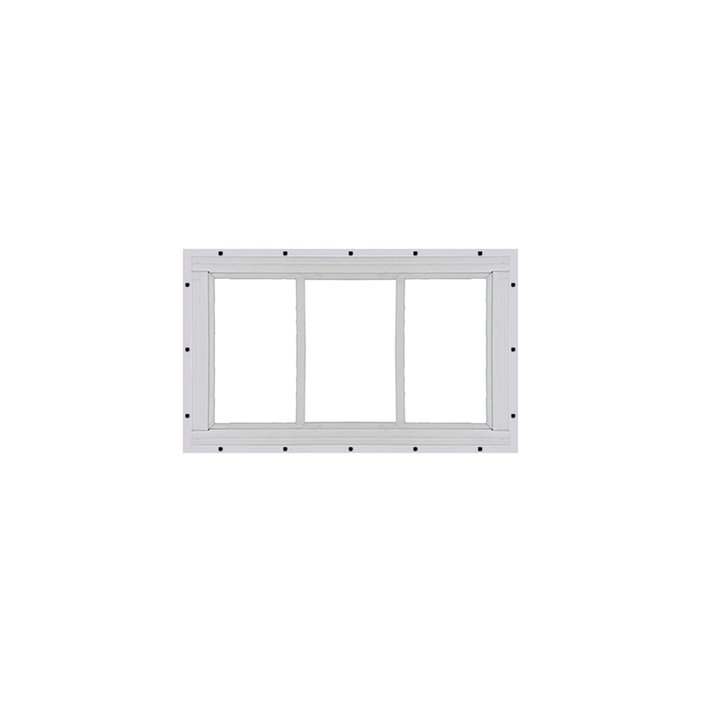 Shed Windows and More 1018WJ Fixed Transom 10 in x 18 in White Aluminum Window (J-Channel Mount) Fixed Window Tempered Glass