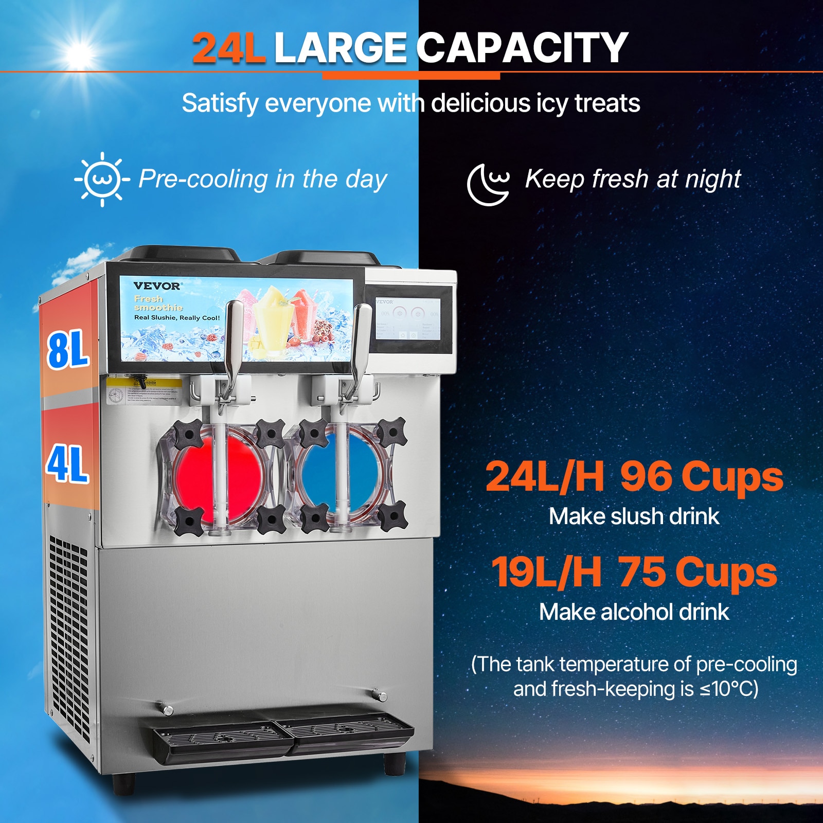 VEVOR FB8L4L22000W2RDAFV1 Frozen-Drink-Makers - View #4