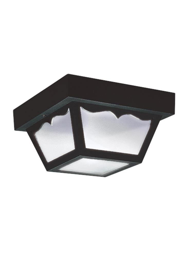 Sea Gull Lighting Outdoor Ceiling 10.25-in W Clear Outdoor Flush Mount  Light ENERGY STAR