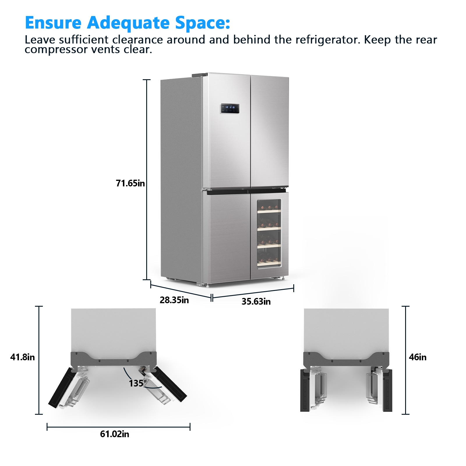 COWSAR LSRW-43660RLR0 French-Door-Refrigerators - View #7
