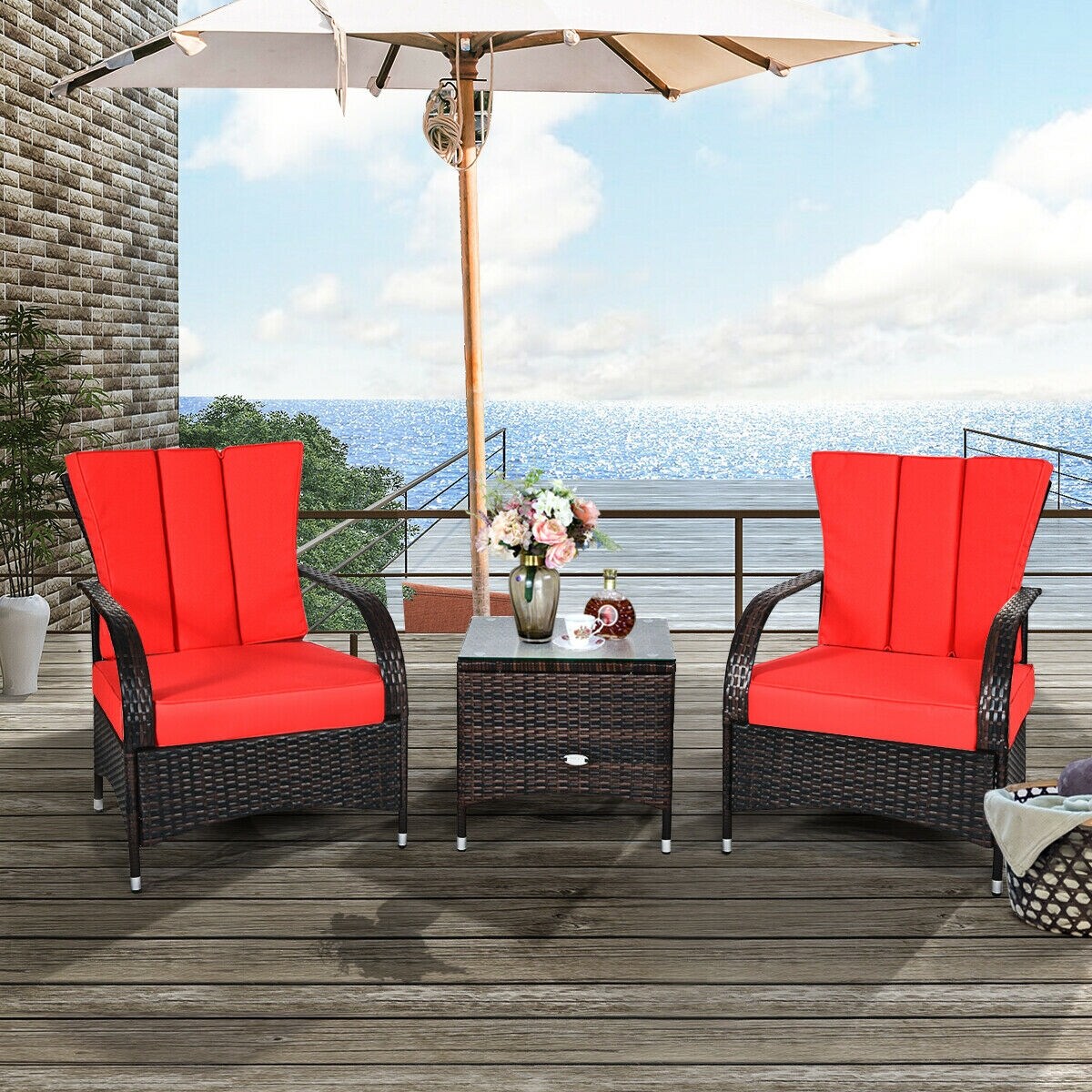 Slickblue D-CO-ER26736WH Patio-Conversation-Sets - View #2