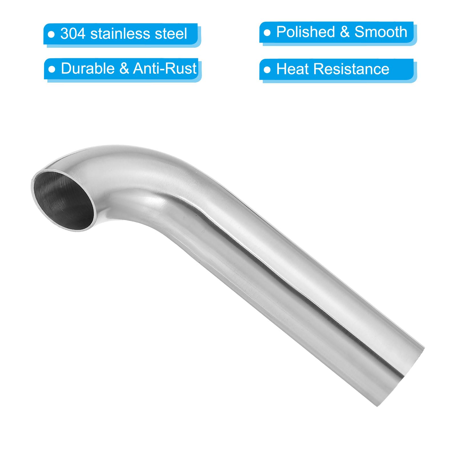 Aoibox 90 Degree Mandrel Bend Elbow 1 1 8 in OD 304 Stainless Steel ...