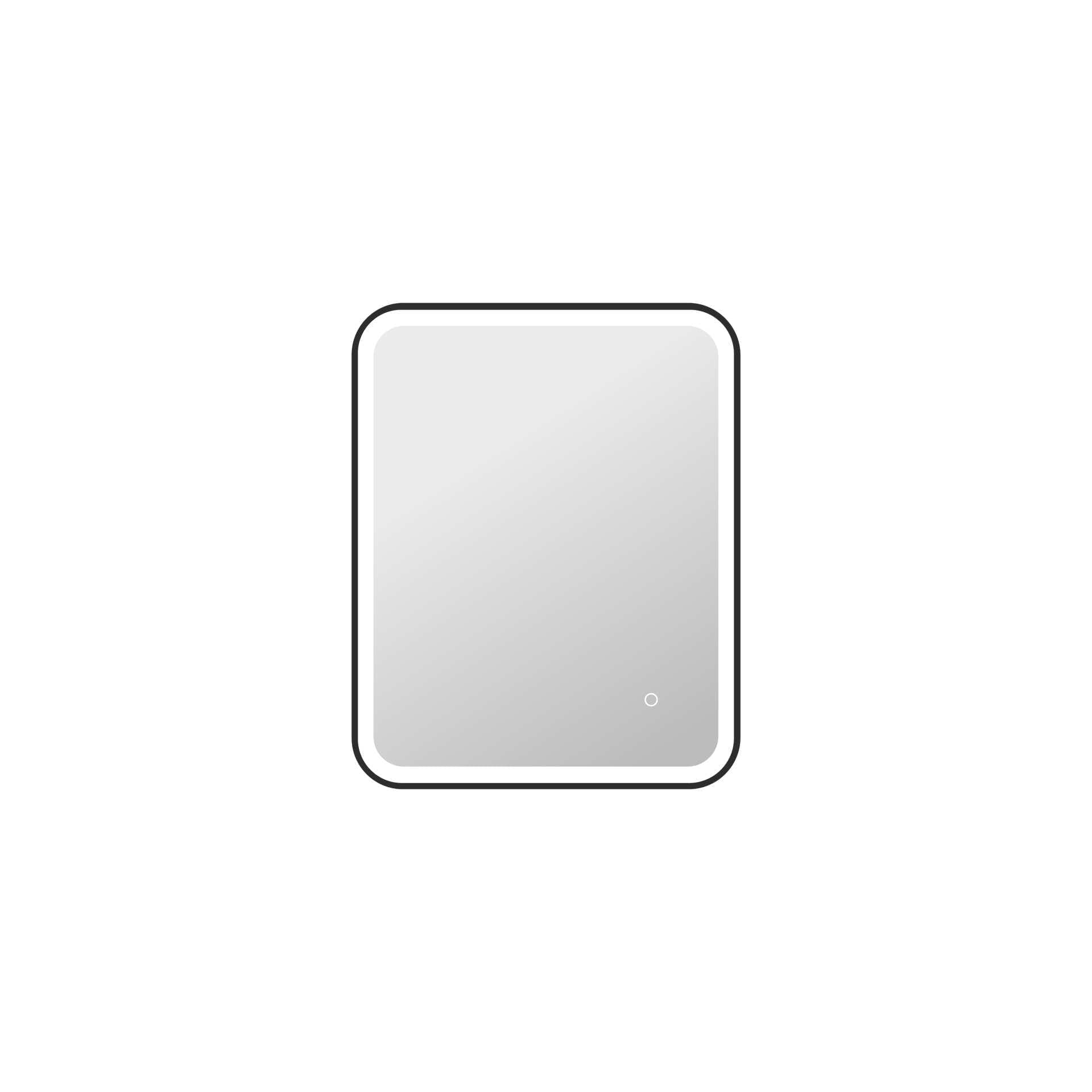 Simply Living Home Seraphine 30 inch Rectangle LED Front and Backlit Wall Mirror in Black