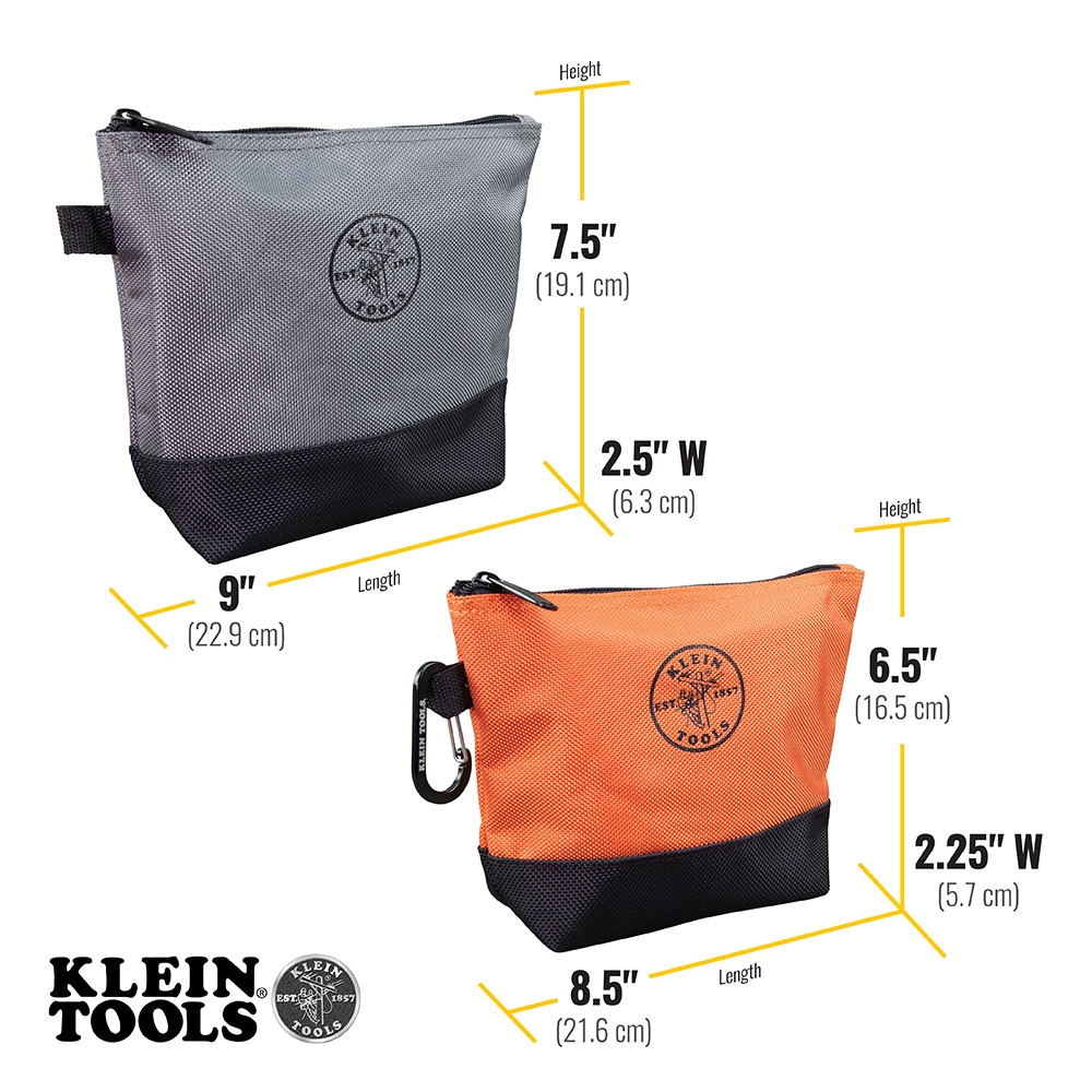 Klein Tools 2-Pack Multiple Colors/Finishes Stand-Up Tool Pouch