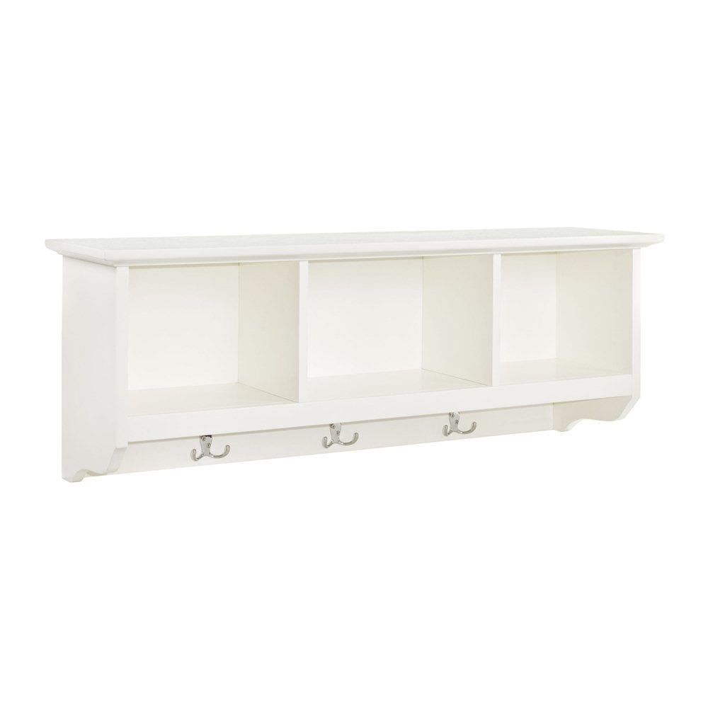 Crosley Brennan Entryway Storage Shelf Bookcase, White