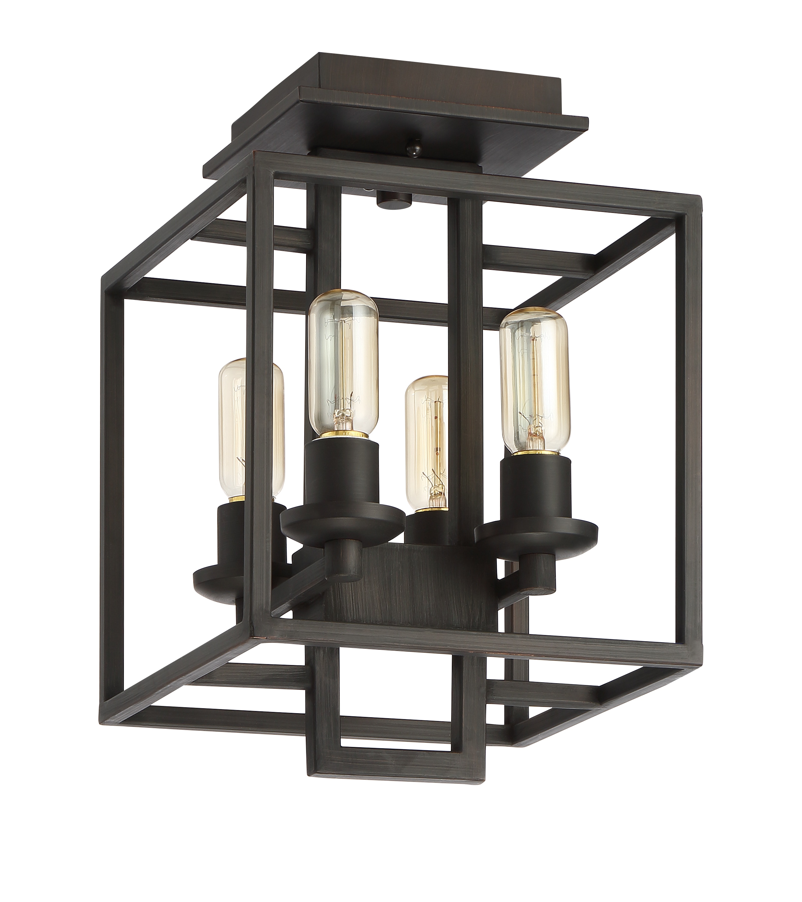 Craftmade 41554-ABZ Cubic 4 -Light 10.5-in Matte Bronze Semi Flush Mount Light