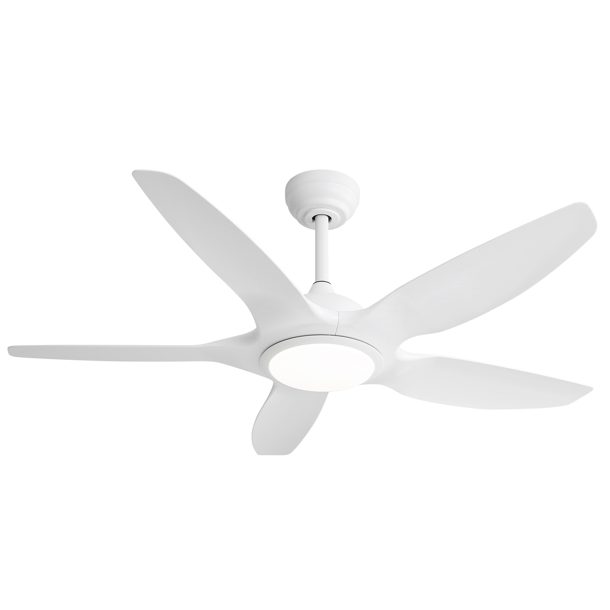 Bybafun YA3200039 48-in Color-Changing Integrated LED Outdoor White with ABS Blades Ceiling Fan With Light and Remote ( 5 -Blade )