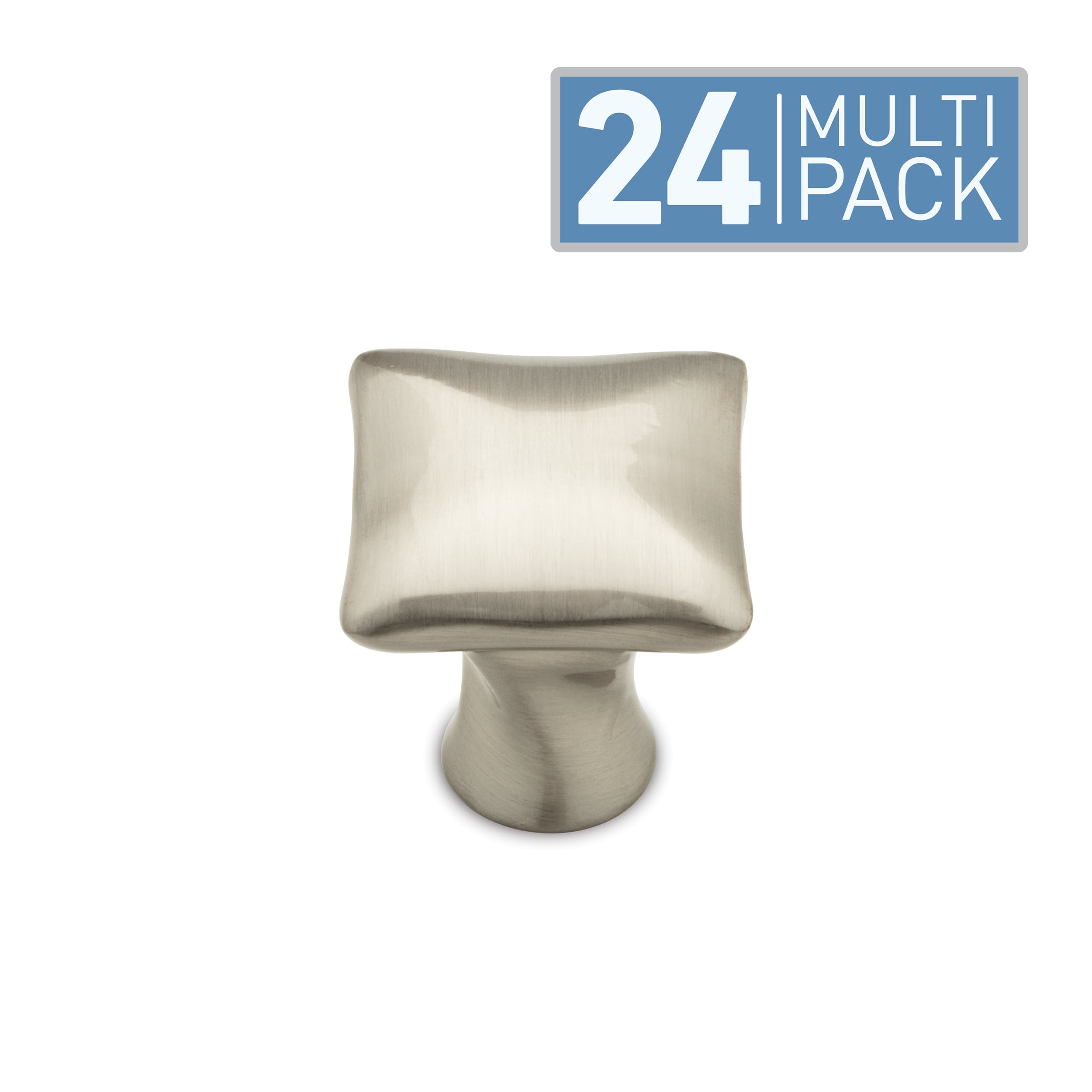 Brainerd Twisted 1-13/16-in Satin Nickel Square Traditional Cabinet Knob (24-Pack) P20386W-SN-K2 Uae Electronic uaeelectronic.com