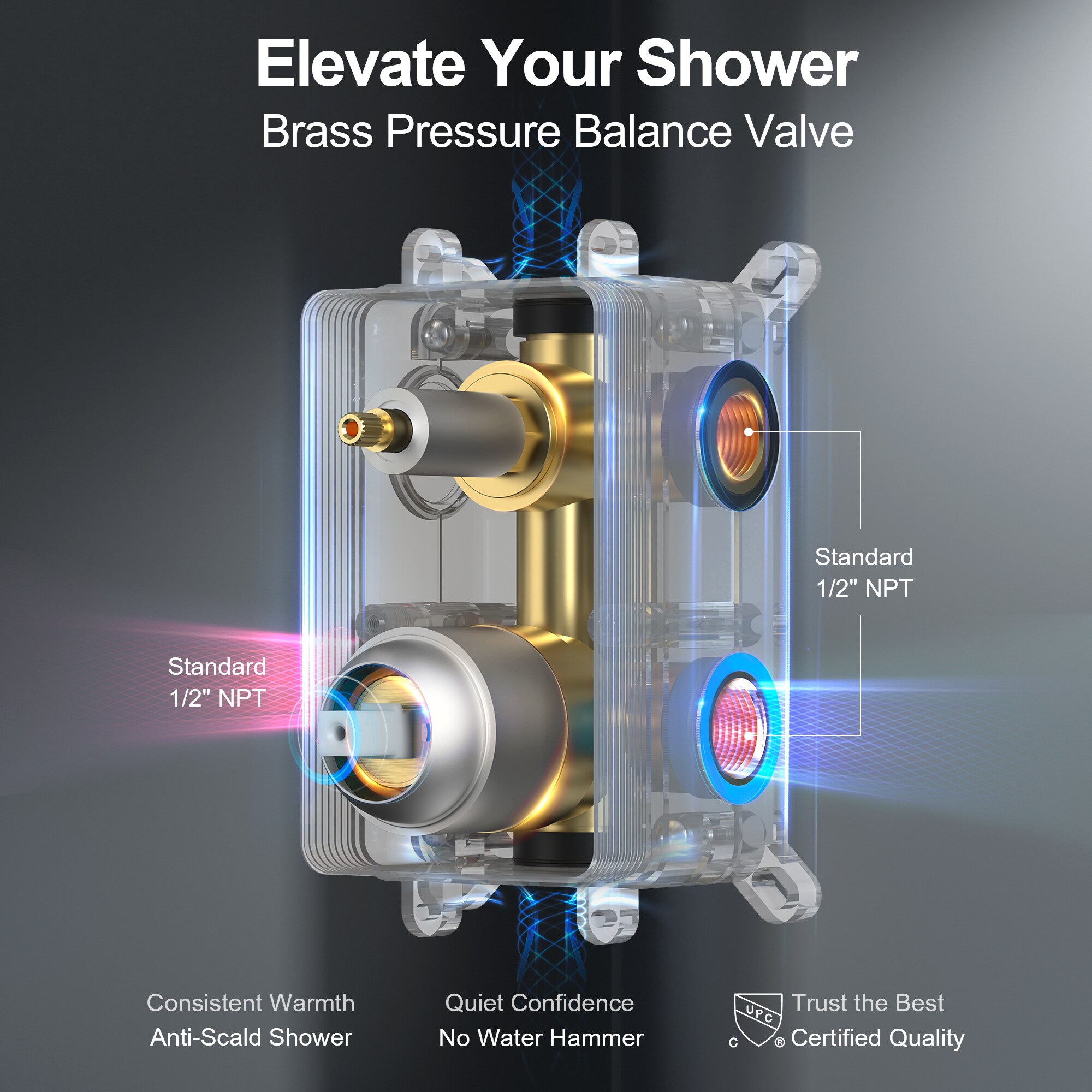 GRANDJOY SGF10GJ-59-BN10 Tub-Shower-Faucets - View #10