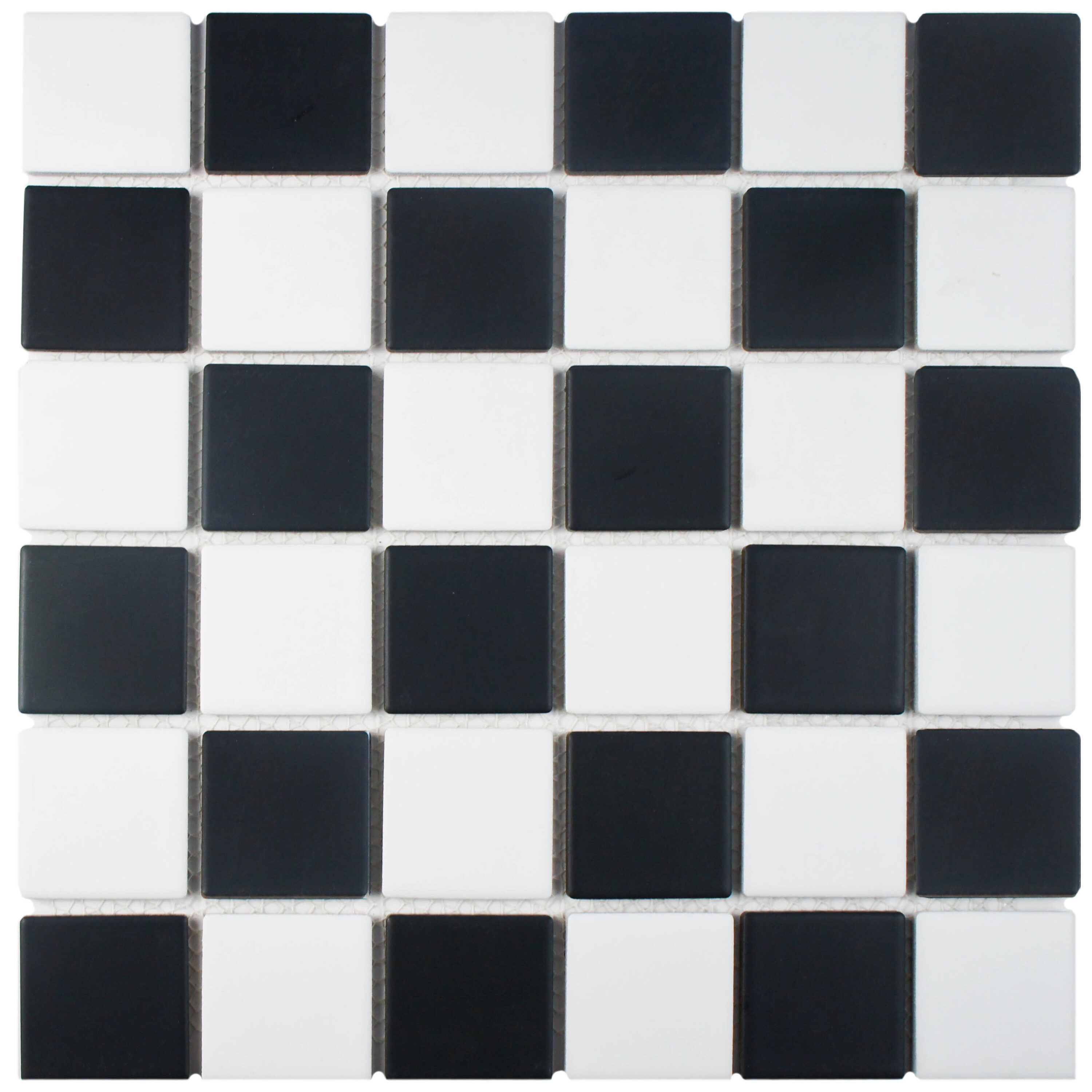 Affinity Tile S1FKOSQ035 Sample- Squire Quad Matte Checkerboard 6-in x 6-in Matte Porcelain Patterned Floor and Wall Tile