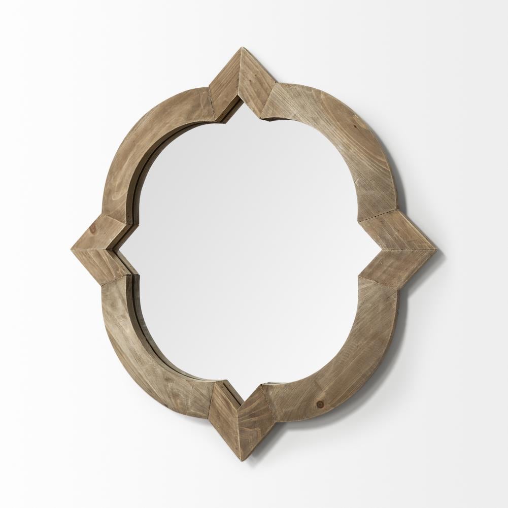 Argonne Natural Pine Wood Full-Length Square Wall Mirror