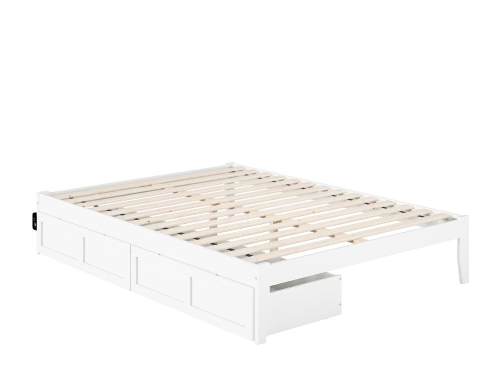 AFI Furnishings AG8013442 Colorado White Queen Wood Platform Bed with Storage