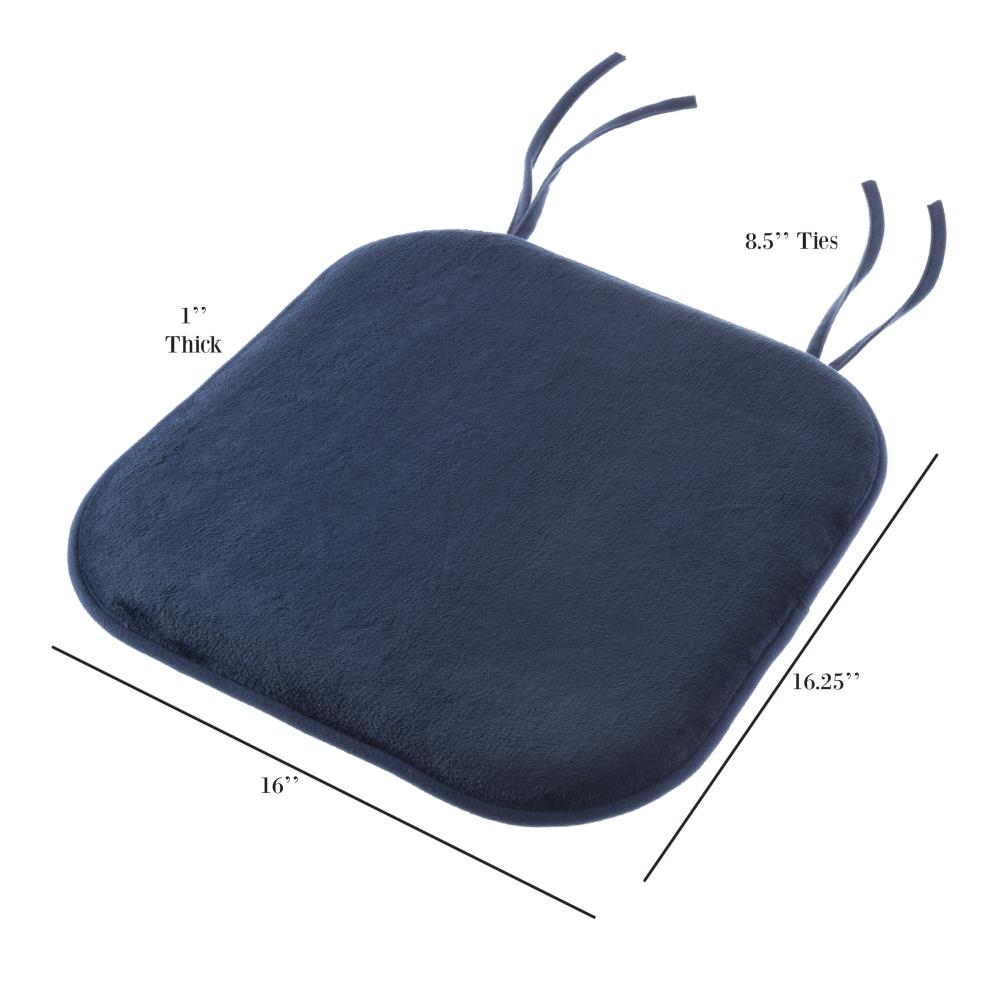 2 Thick Chair Pad, Navy Blue