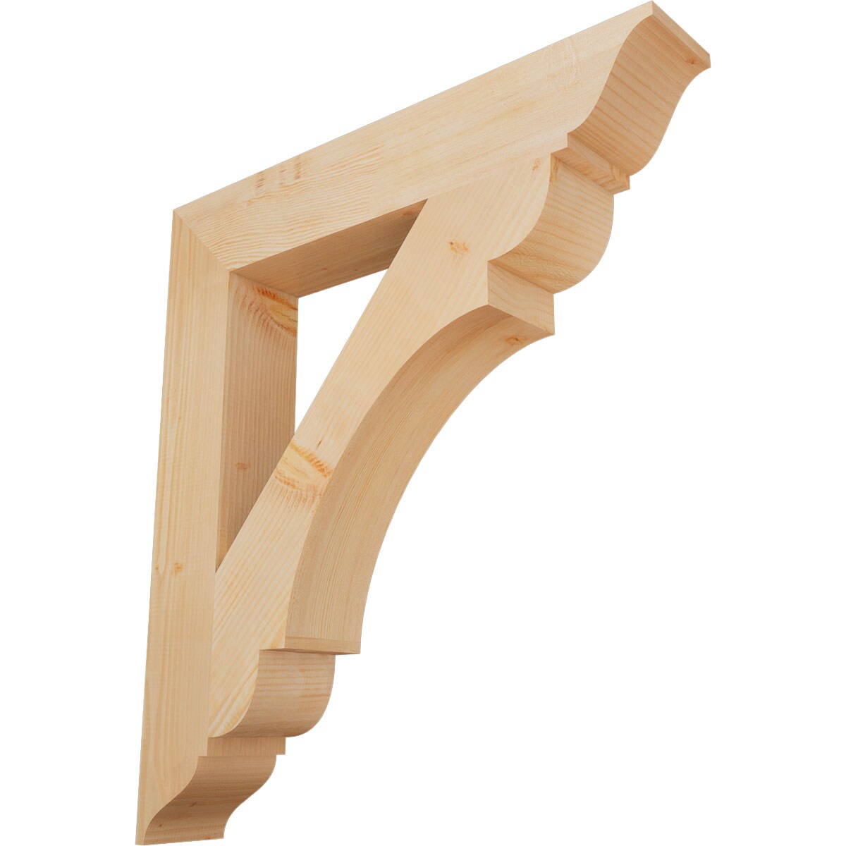 Ekena Millwork BKT06X36X40OLY01SDF Olympic traditional smooth 5-1/2-in x 36-in x 40-in Douglas fir Brown Wood Standard bracket