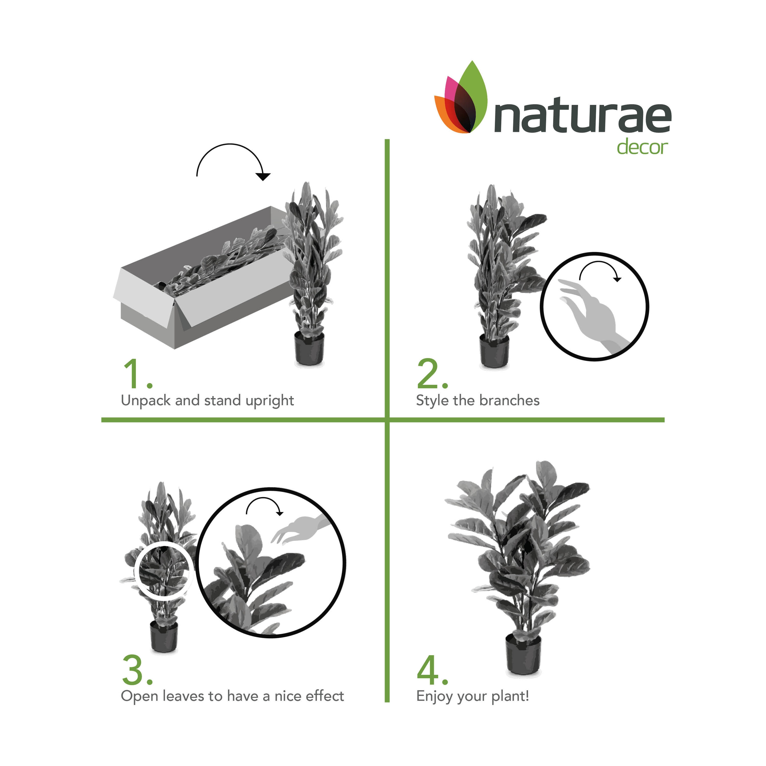 naturae decor OUT-FIDDLE-47W Artificial-Plants-Trees - View #4