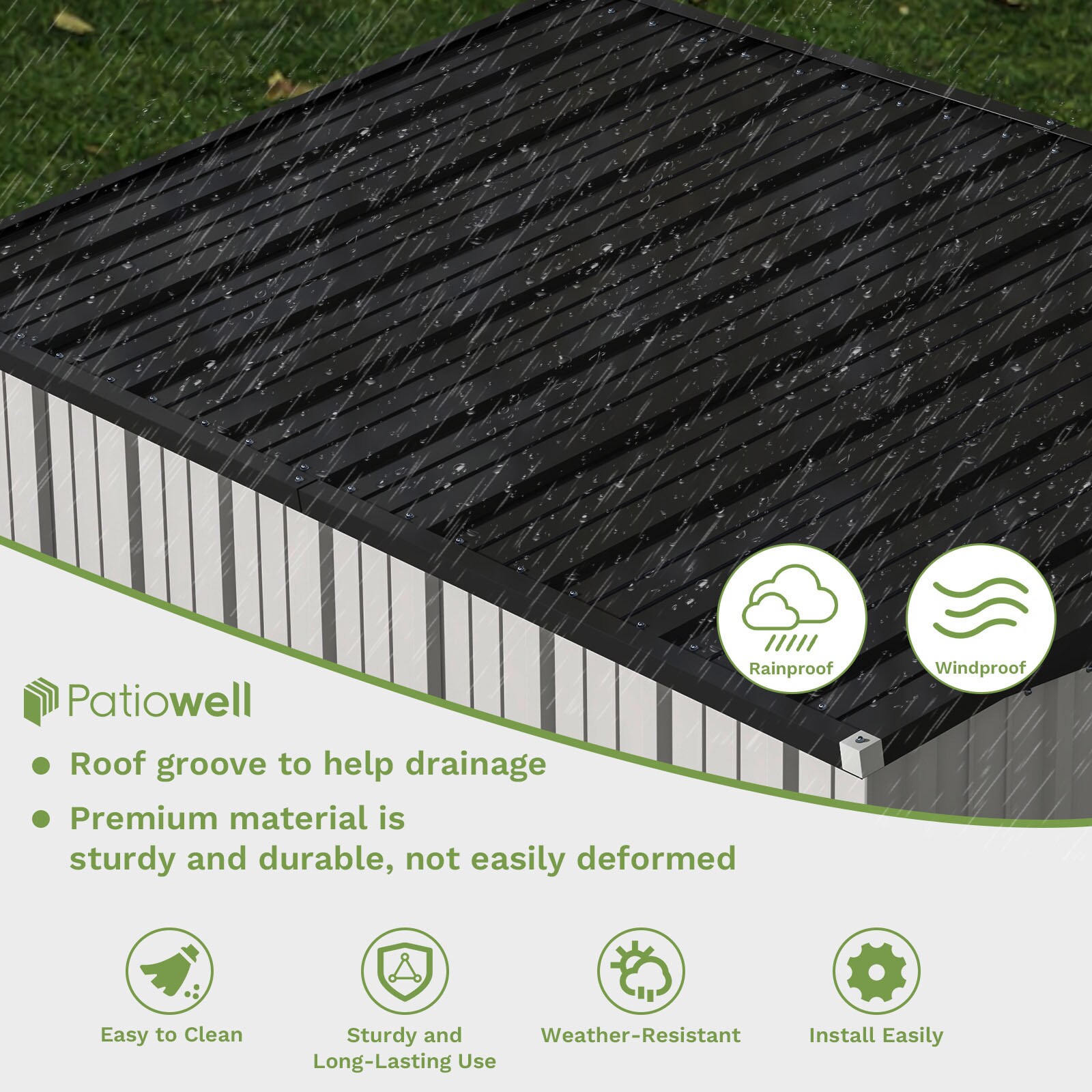 Patiowell WES-PS23-0230A-2 Metal-Storage-Buildings-Sheds - View #4