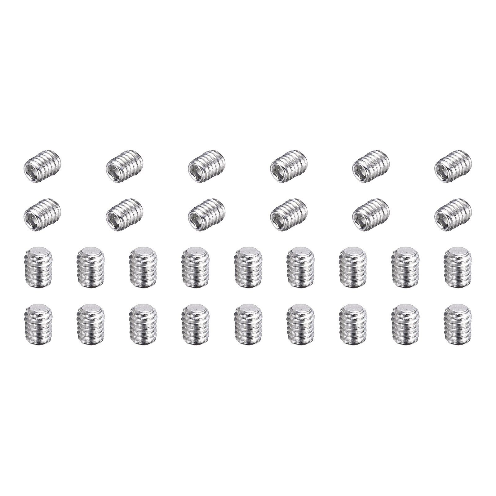 Unique Bargains 80pcs M4-0.7 x 5mm Grub Screws 304 Stainless Steel Cup Point Allen Head Screws Internal Hex Socket Drive for Bathroom Fixtures Repair Furniture DIY Project