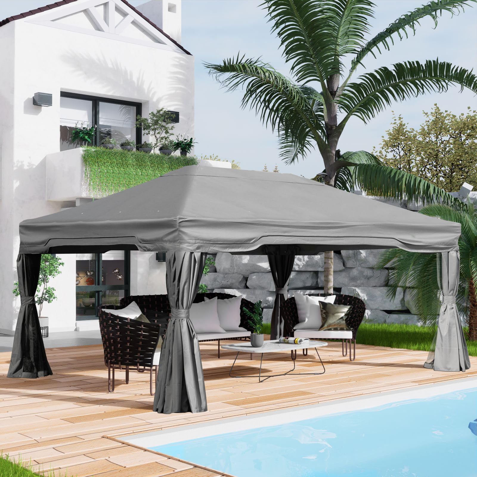 Aoodor A150-PDYDY Wood-Resin-Gazebos - View #5