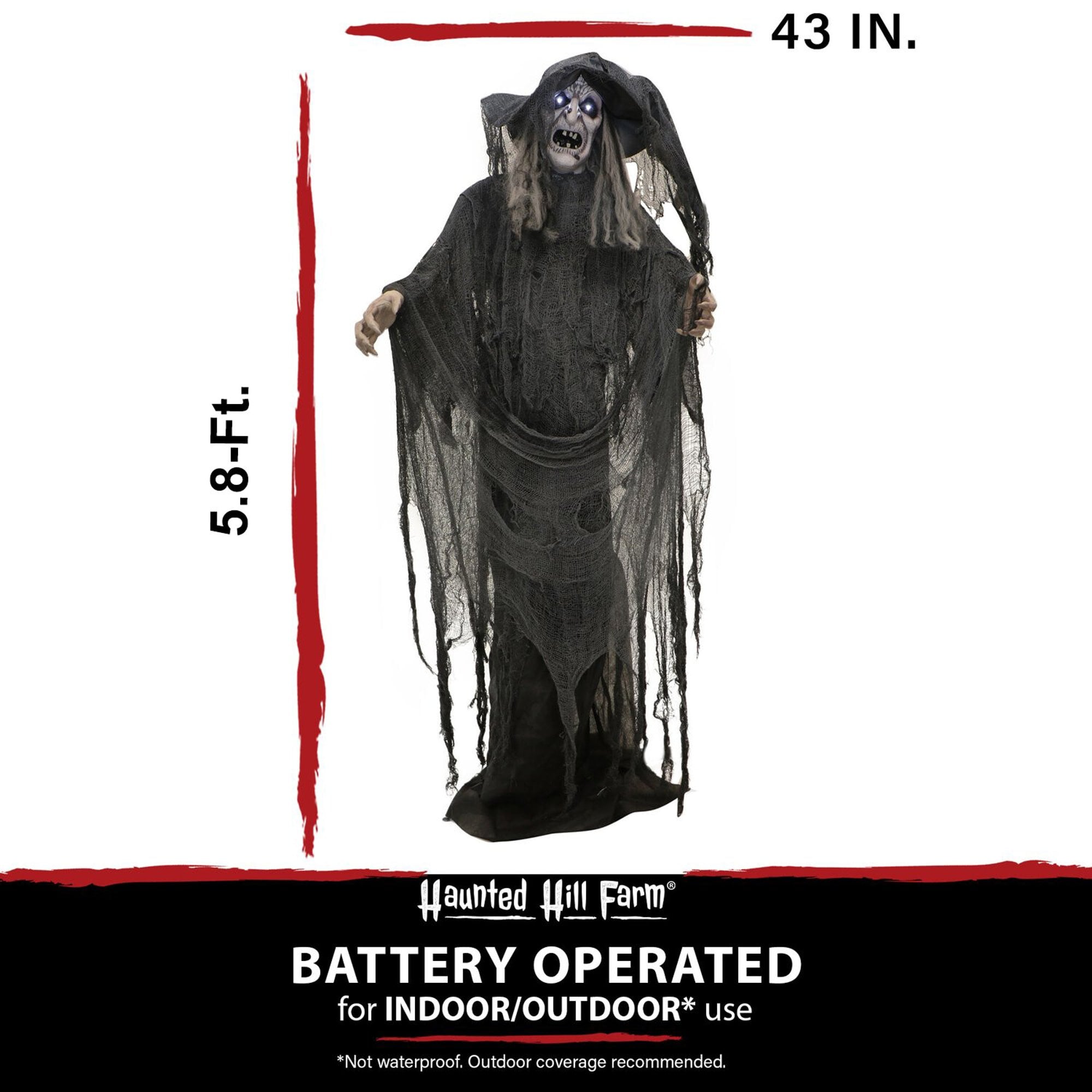 Haunted Hill Farm HHWITCH-20FLSA Halloween-Animatronics - View #4