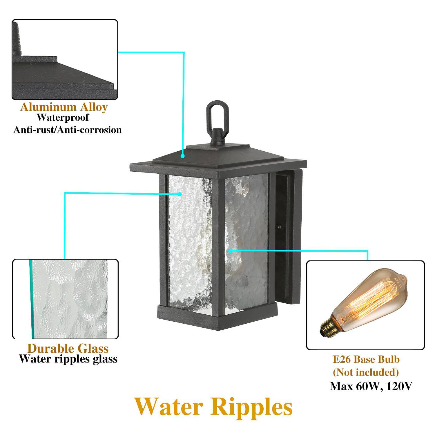 LNC AIYNYJLWS3501F6 Outdoor-Wall-Lighting - View #8