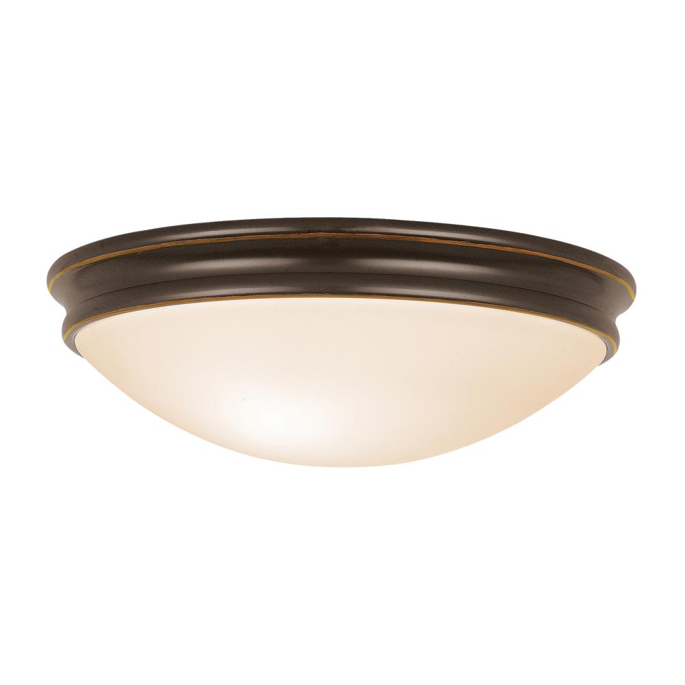 Access Lighting 20725LEDD-ORB/OPL Atom 1-Light 11.5-in Oil Rubbed Bronze LED Flush Mount Light ENERGY STAR