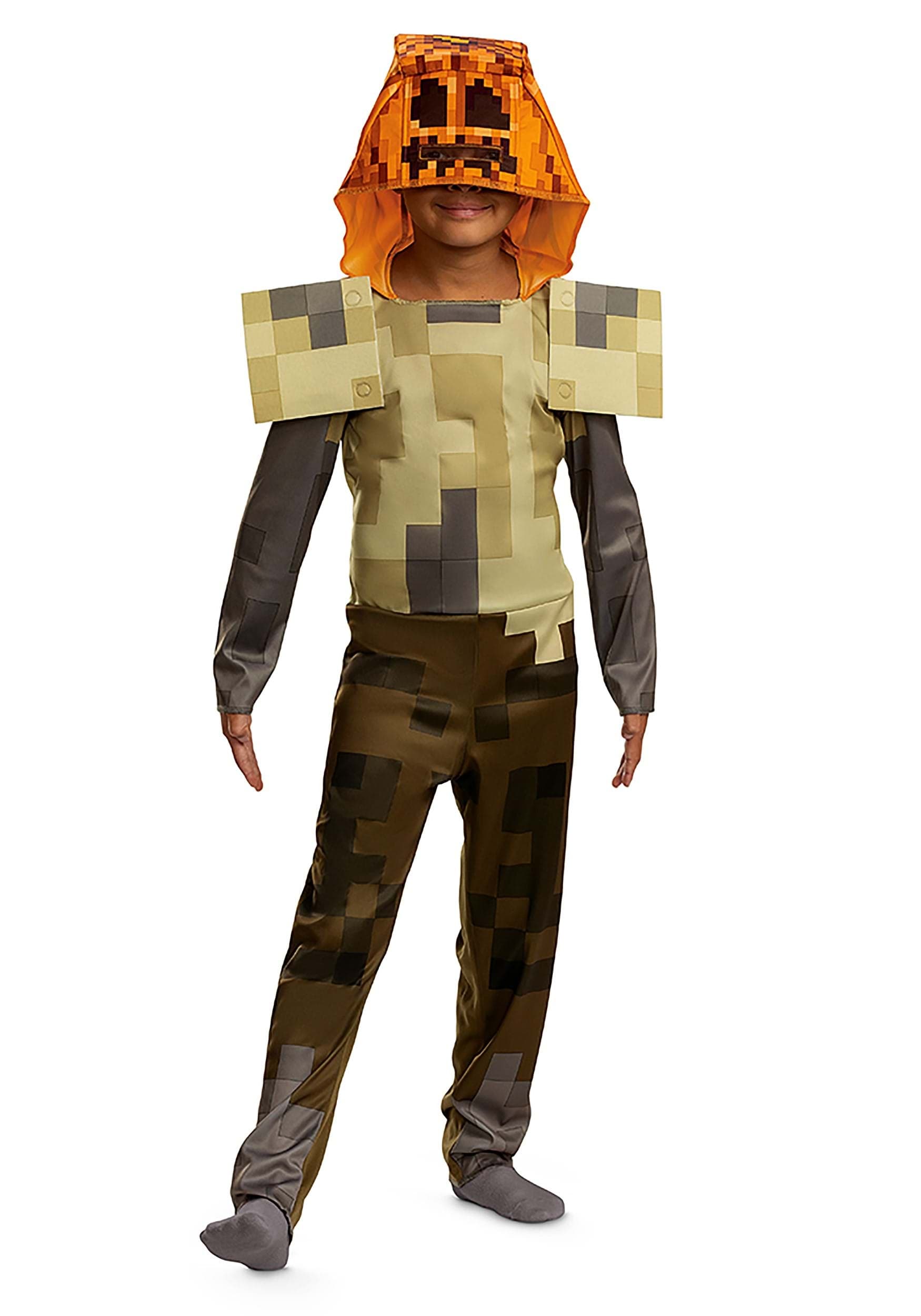 Disguise -  Kid's Minecraft Husk Jack O'Lantern Costume Minecraft Costumes Accessories Small