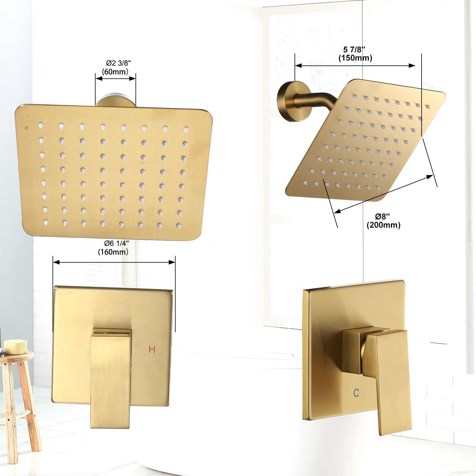 ALEASHA AL-5F54G Tub-Shower-Faucets - View #4