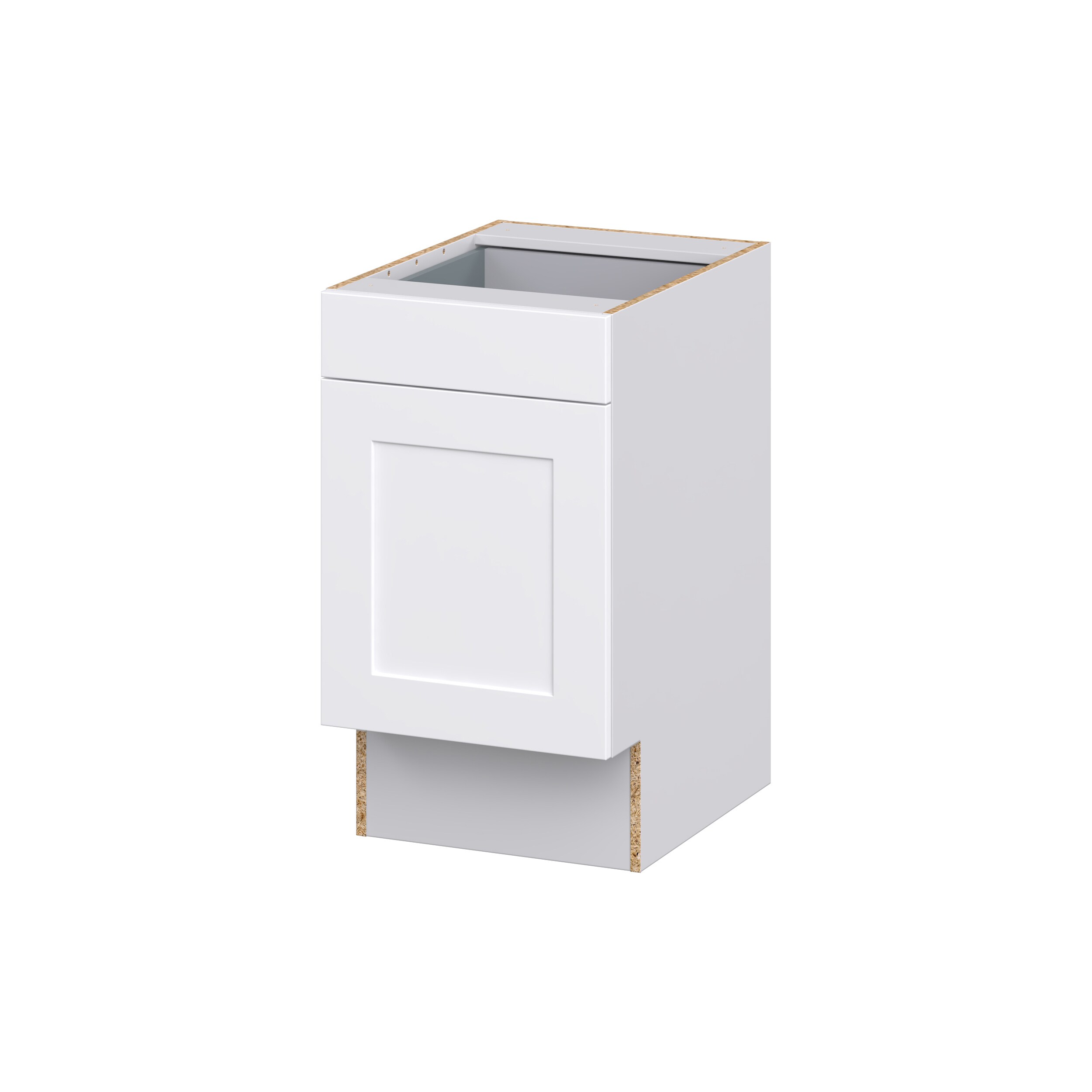 Hugo&Borg DSB18ADA(L/R)-JO Jolie 18-in W x 34.5-in H x 25-in D Warm White Base Fully assembled Cabinet (Recessed Panel Shaker)