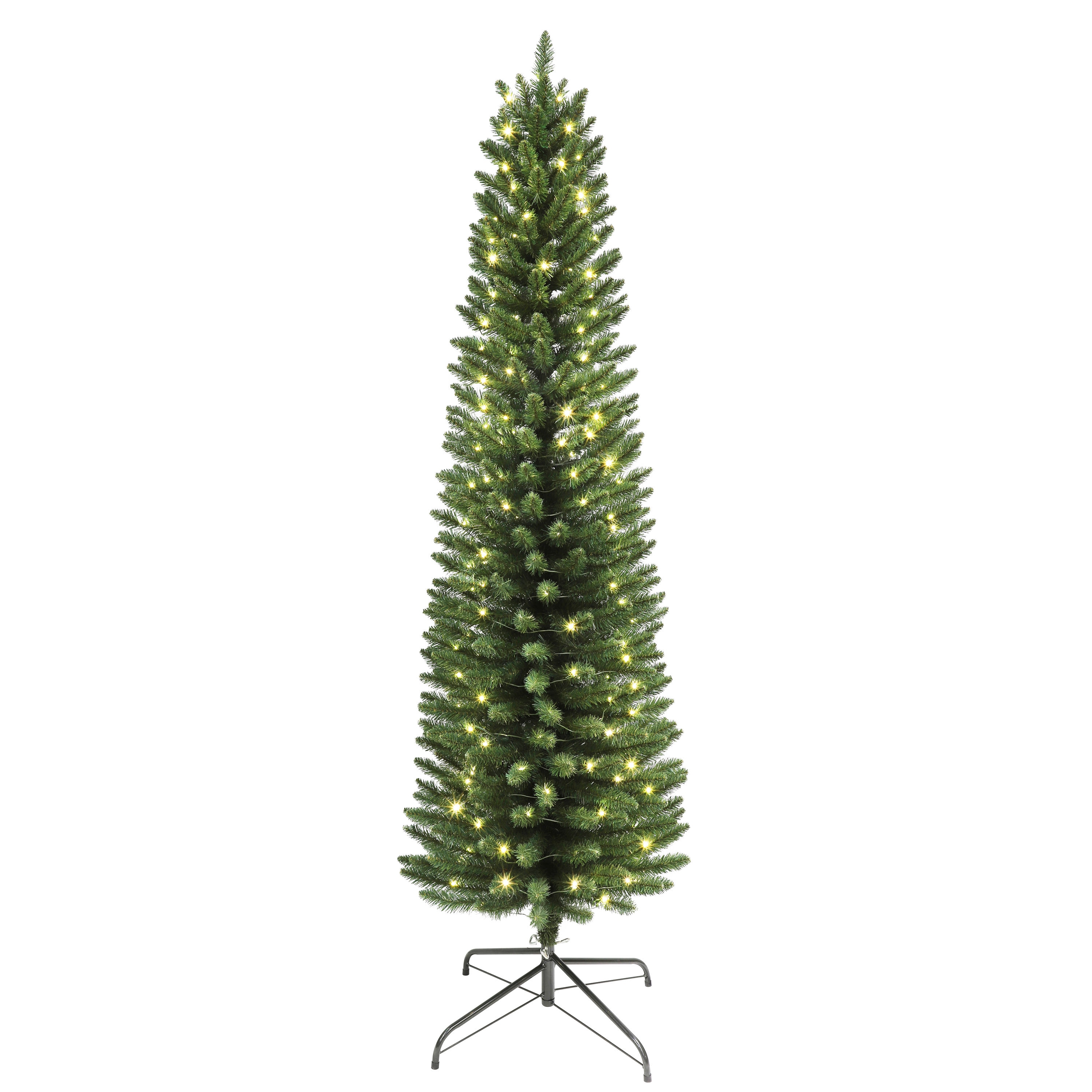 Holiday Living 6-ft Pre-lit Artificial Tree Pencil Artificial Christmas ...