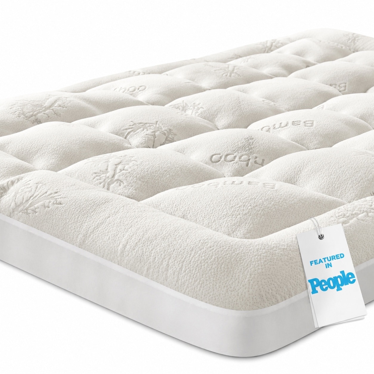 Etokfoks  California King Pillow Top Mattress Topper Bamboo Viscose Blend Deep Pocket Washable Mattress Pad