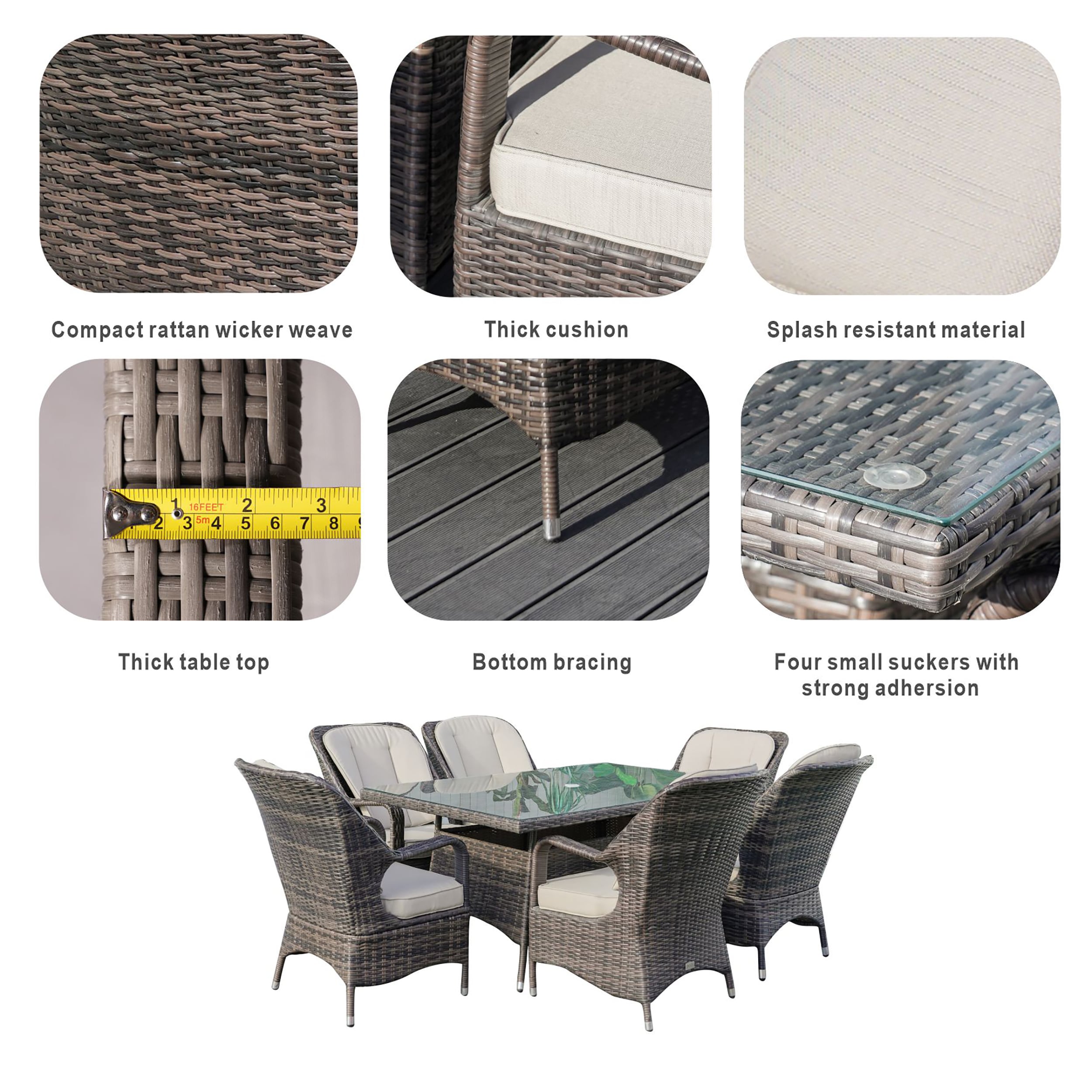 Moda Furnishings CMAD-1712-BR Patio-Dining-Sets - View #5