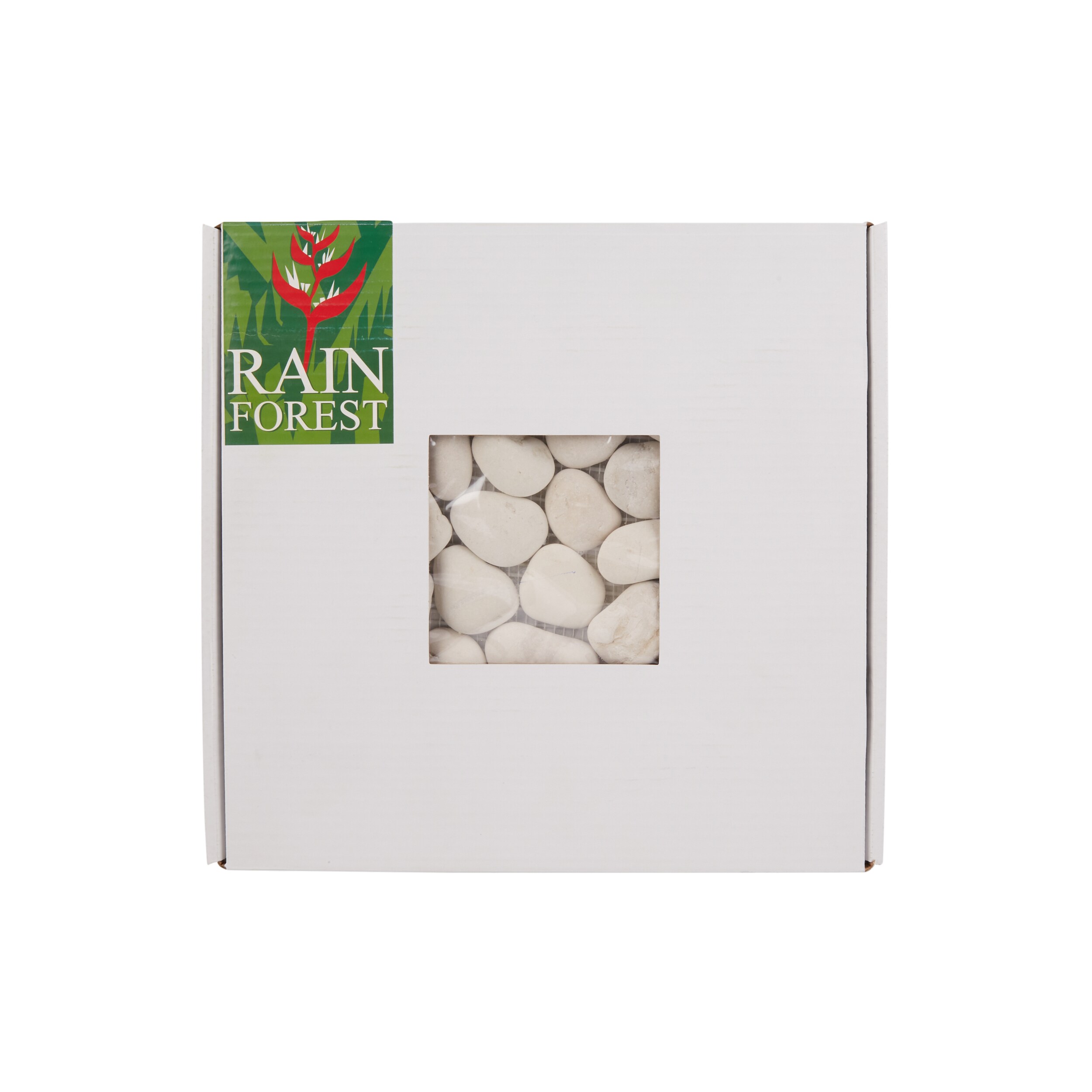 Rainforest White Natural Pebble Floor and Wall Tile 12