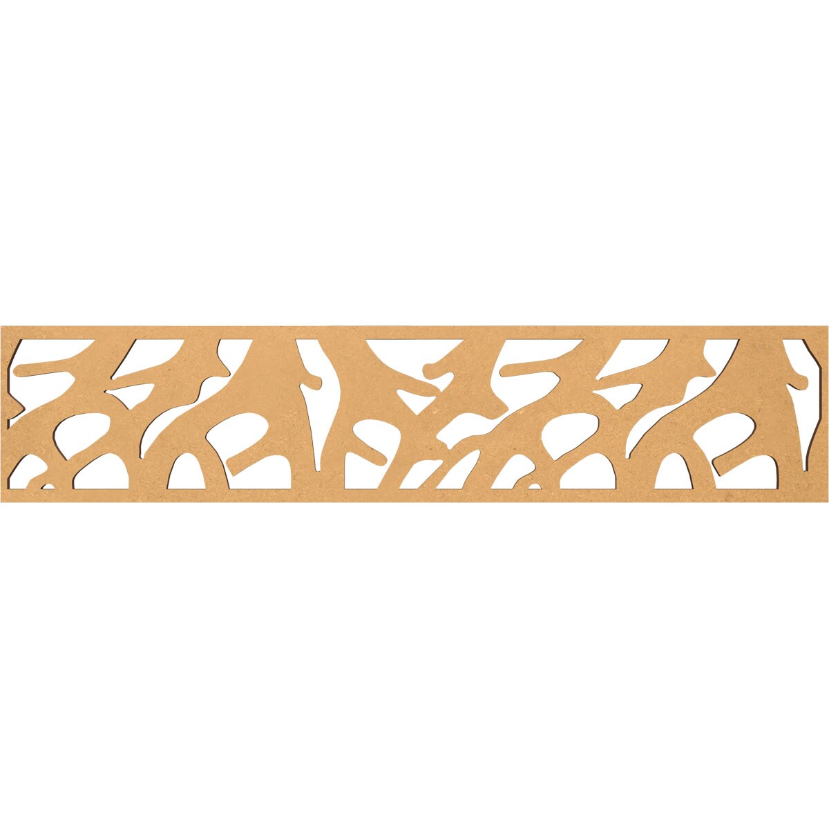 Ekena Millwork MLDB10X46MATMF Manton Fretwork Flat Trim 10-in x 3.9-ft Brown Unfinished 2157783 Pierced Wall Panel Moulding