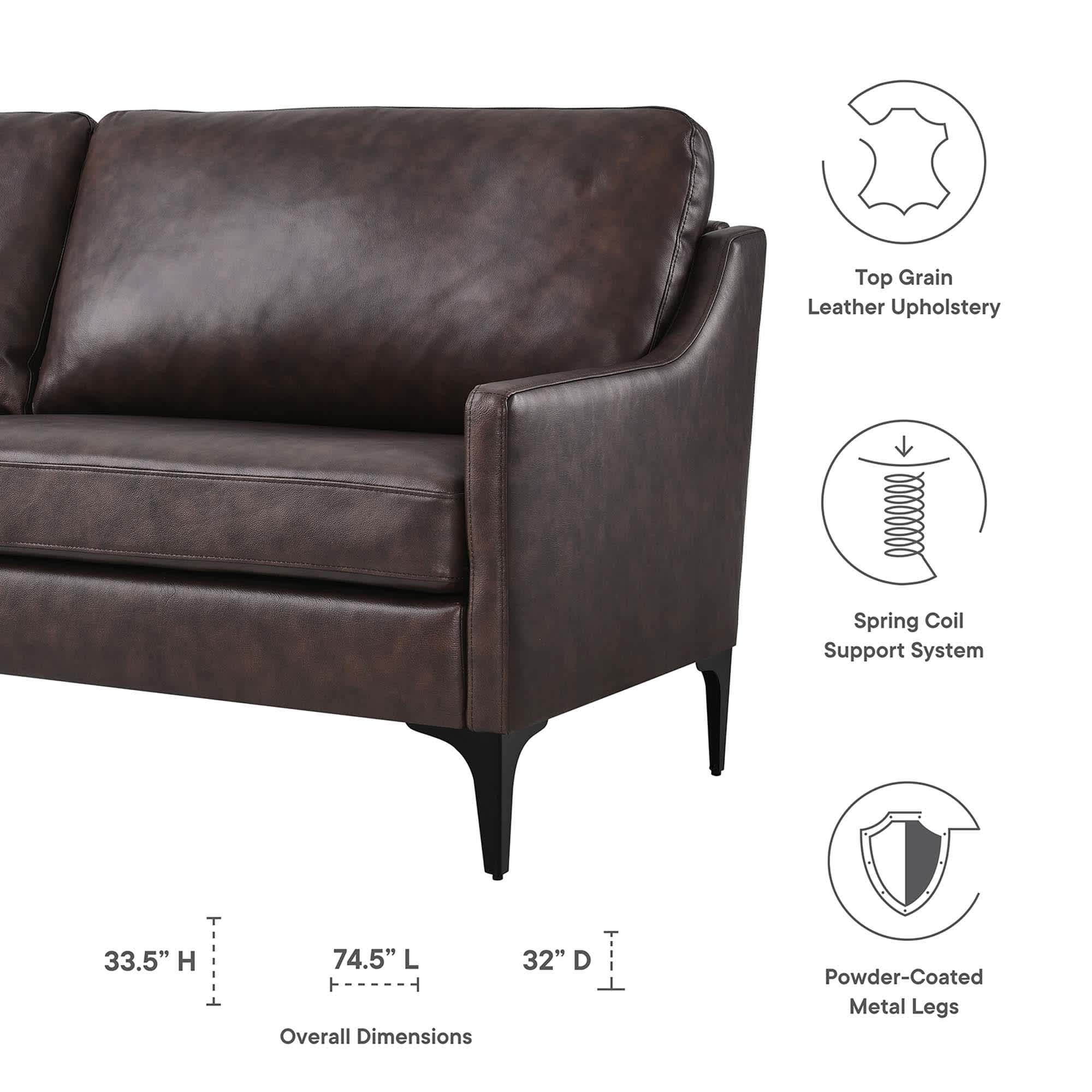 Modway EEI-6018-BRN Sofas-Loveseats - View #2