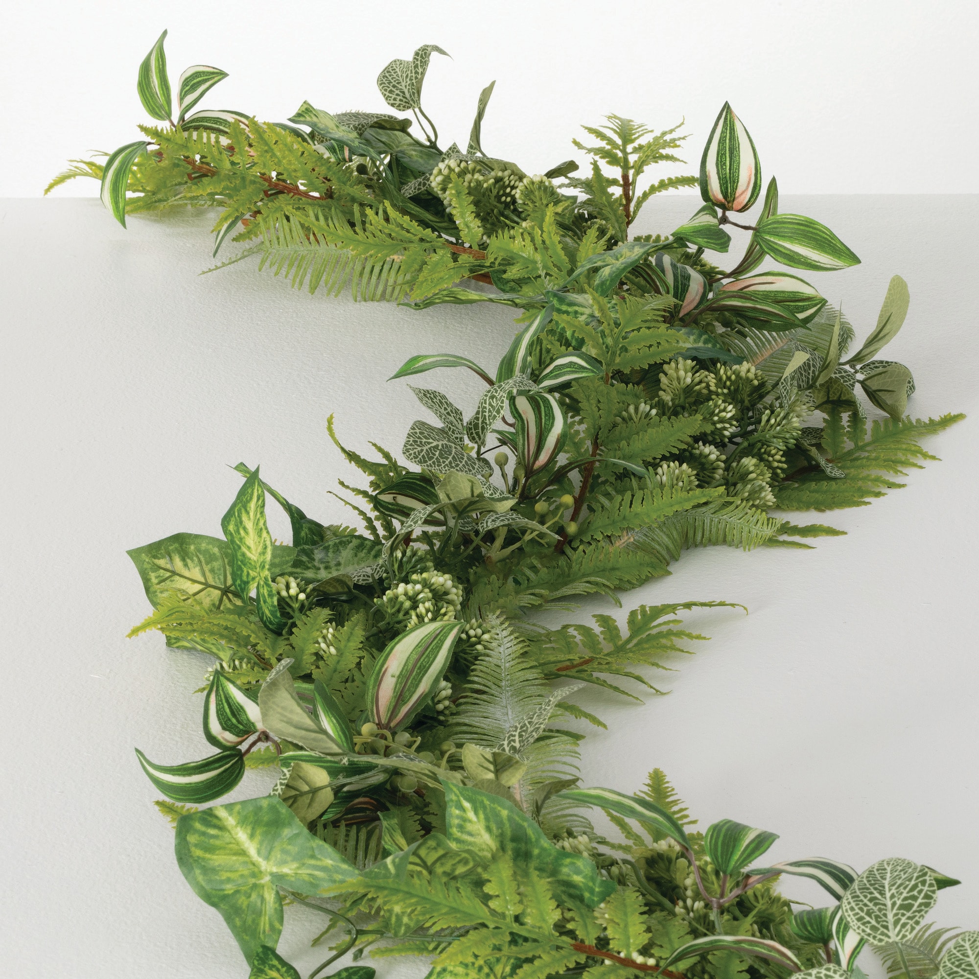 Sullivans FGGD 4.75-in Green Indoor Hanging Mixed greenery Artificial garland