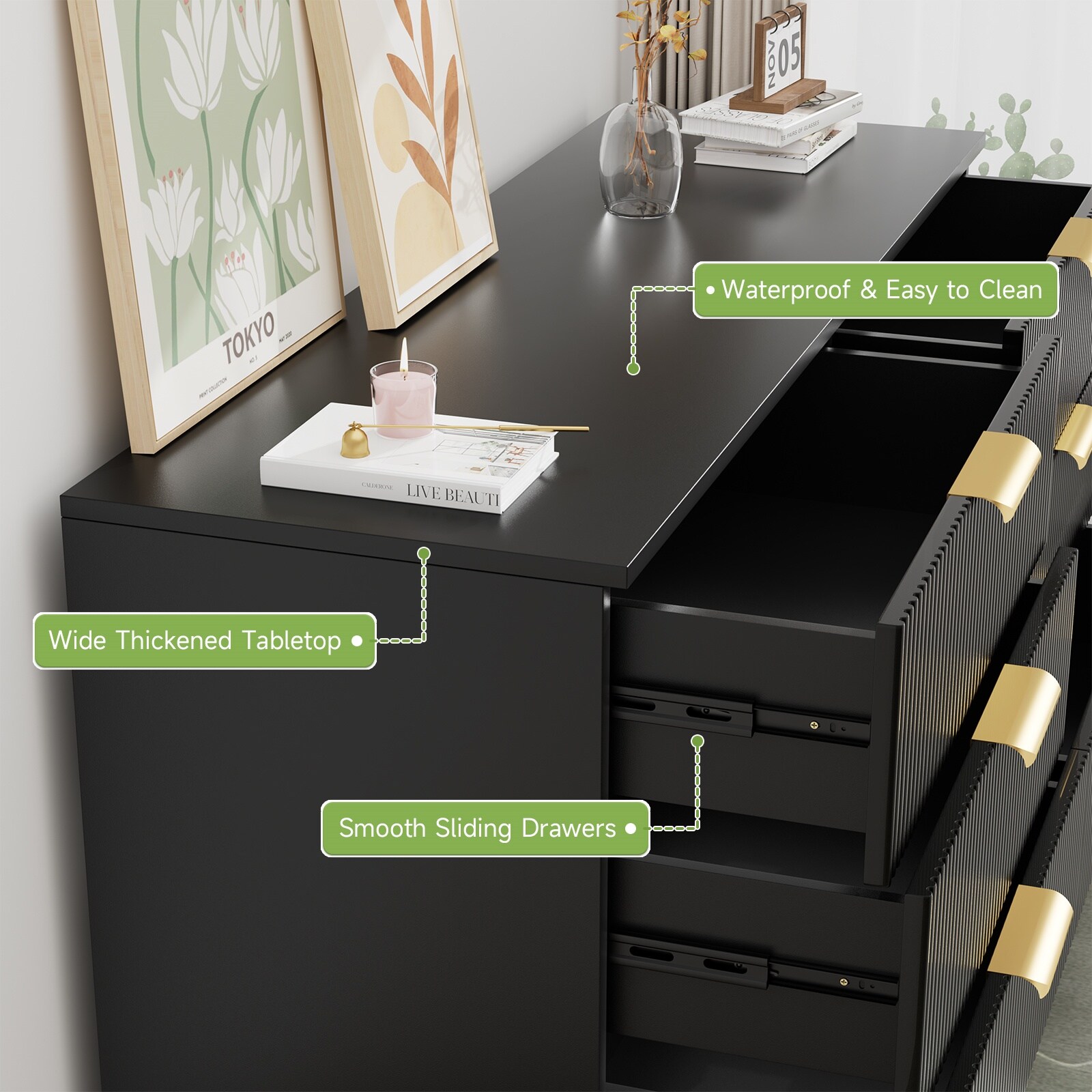 Pocassy GREATANTS-SNBS001BK Filing-Cabinets - View #7
