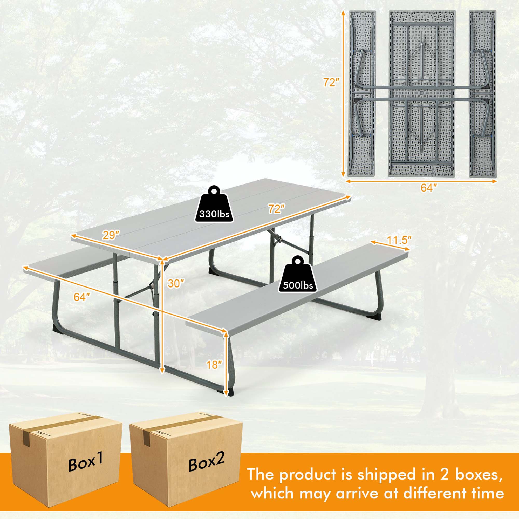 Costway HCST01512 Patio-Tables - View #2
