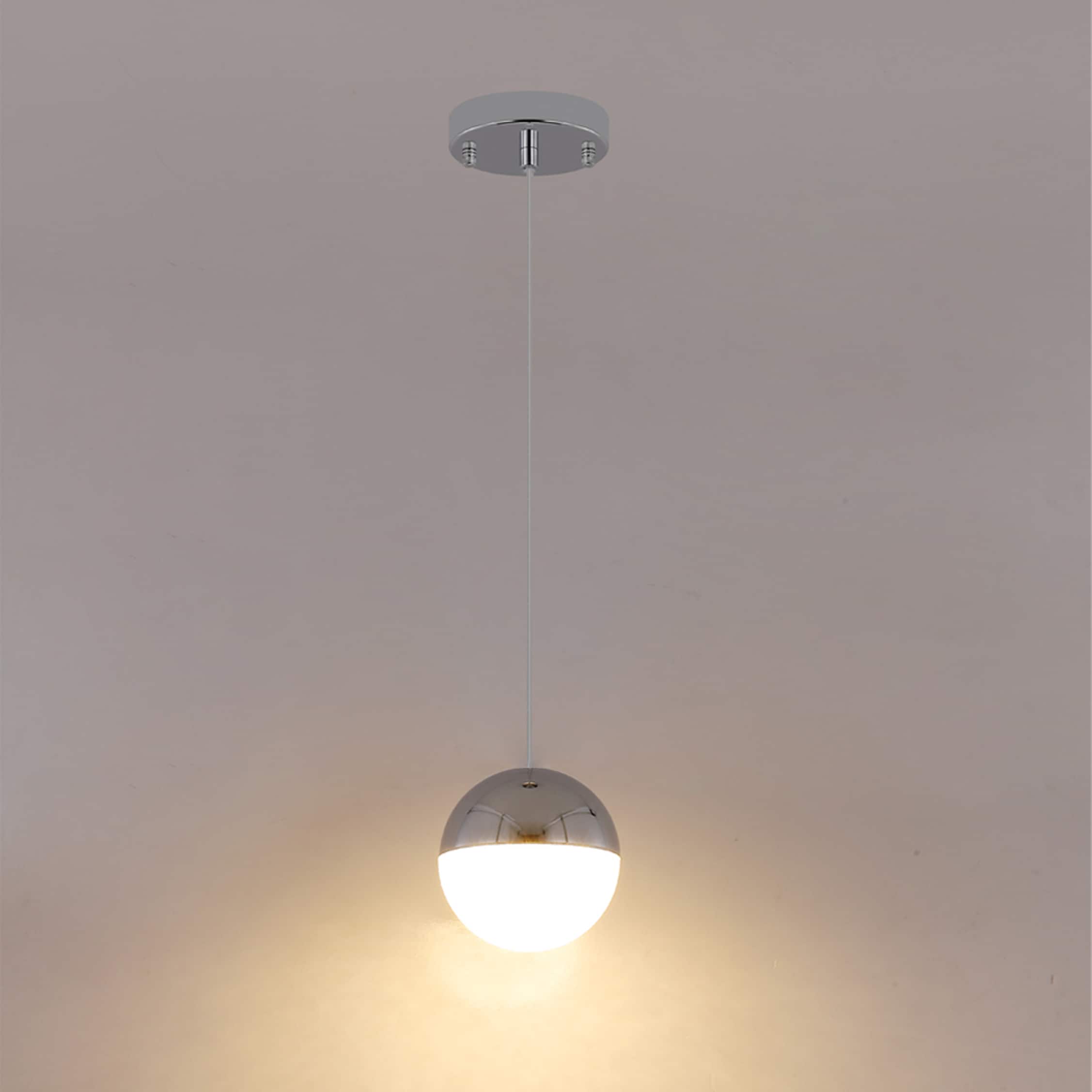 Gaierptone Pendant Light Silver Modern/Contemporary Globe LED Hanging ...