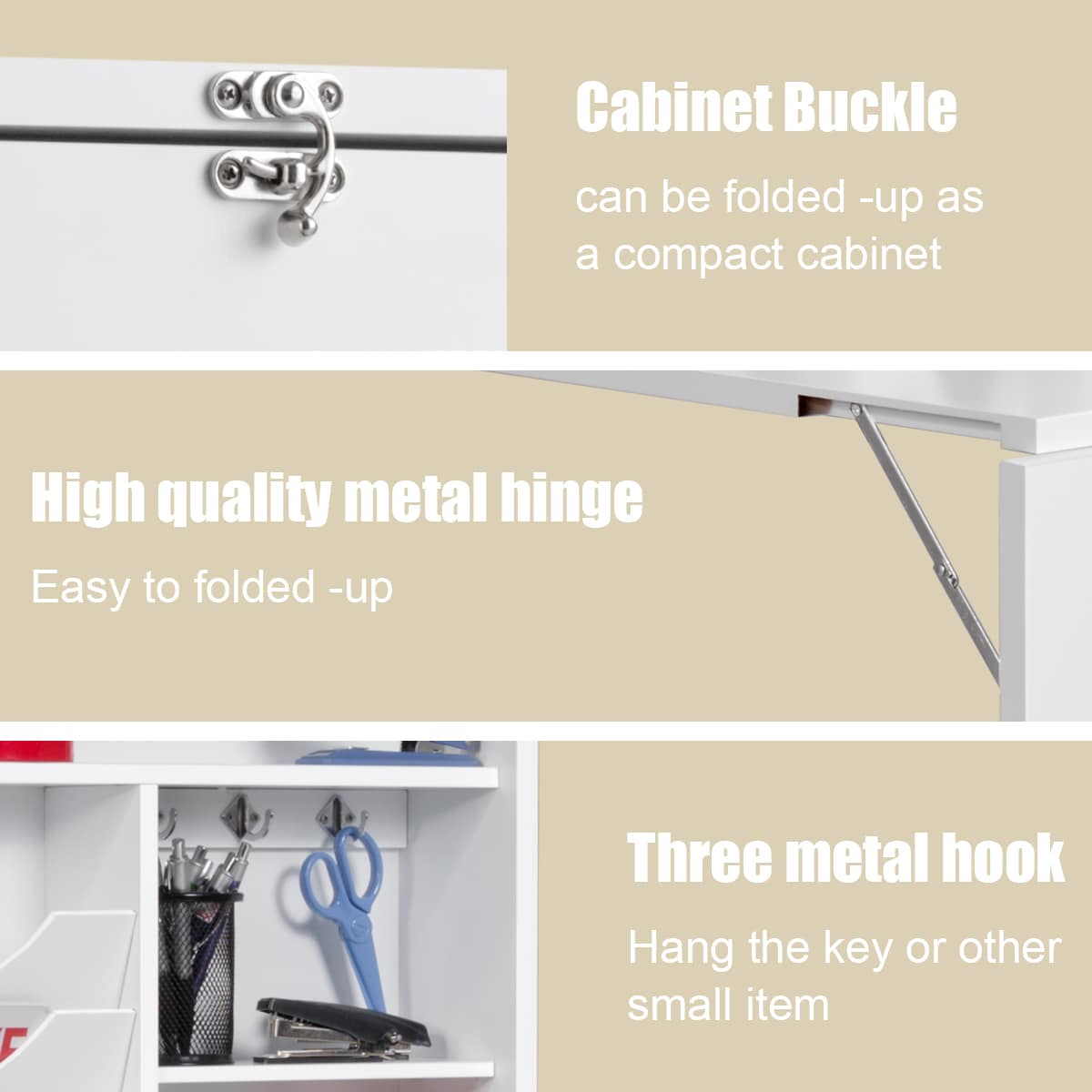 Costway HW55462WH Wall-Mounted-Shelving - View #4