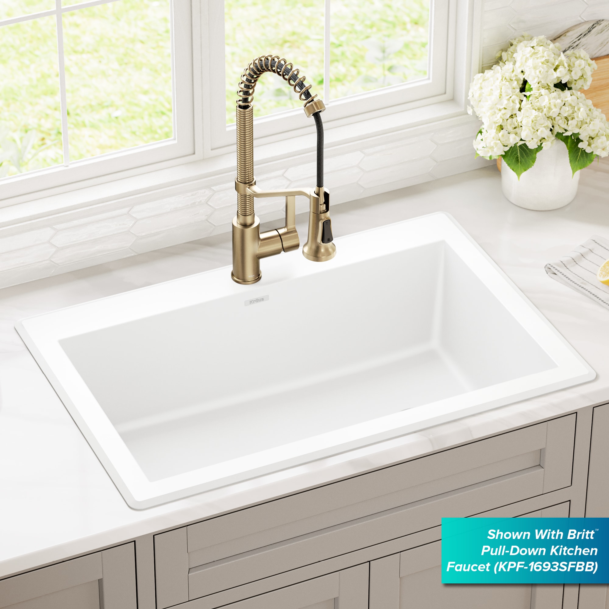 Kraus KGD-54WHITE Kitchen-Sinks - View #3