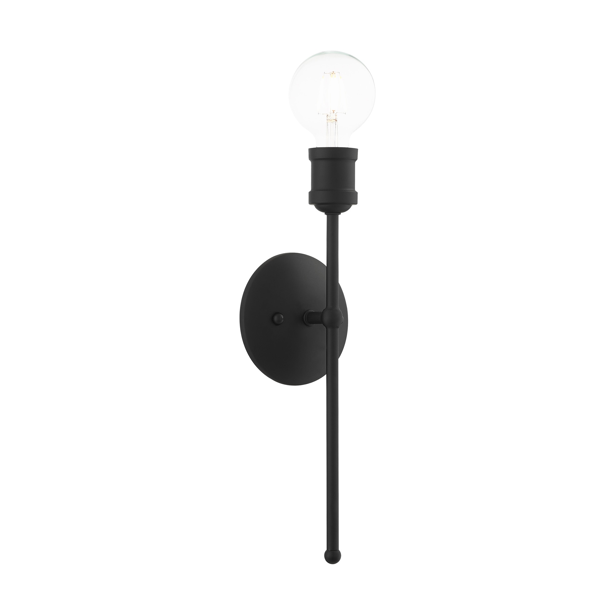 Livex Lighting 16711-04 Lansdale 5-in W 1 -Light Matte Black Wall Sconce