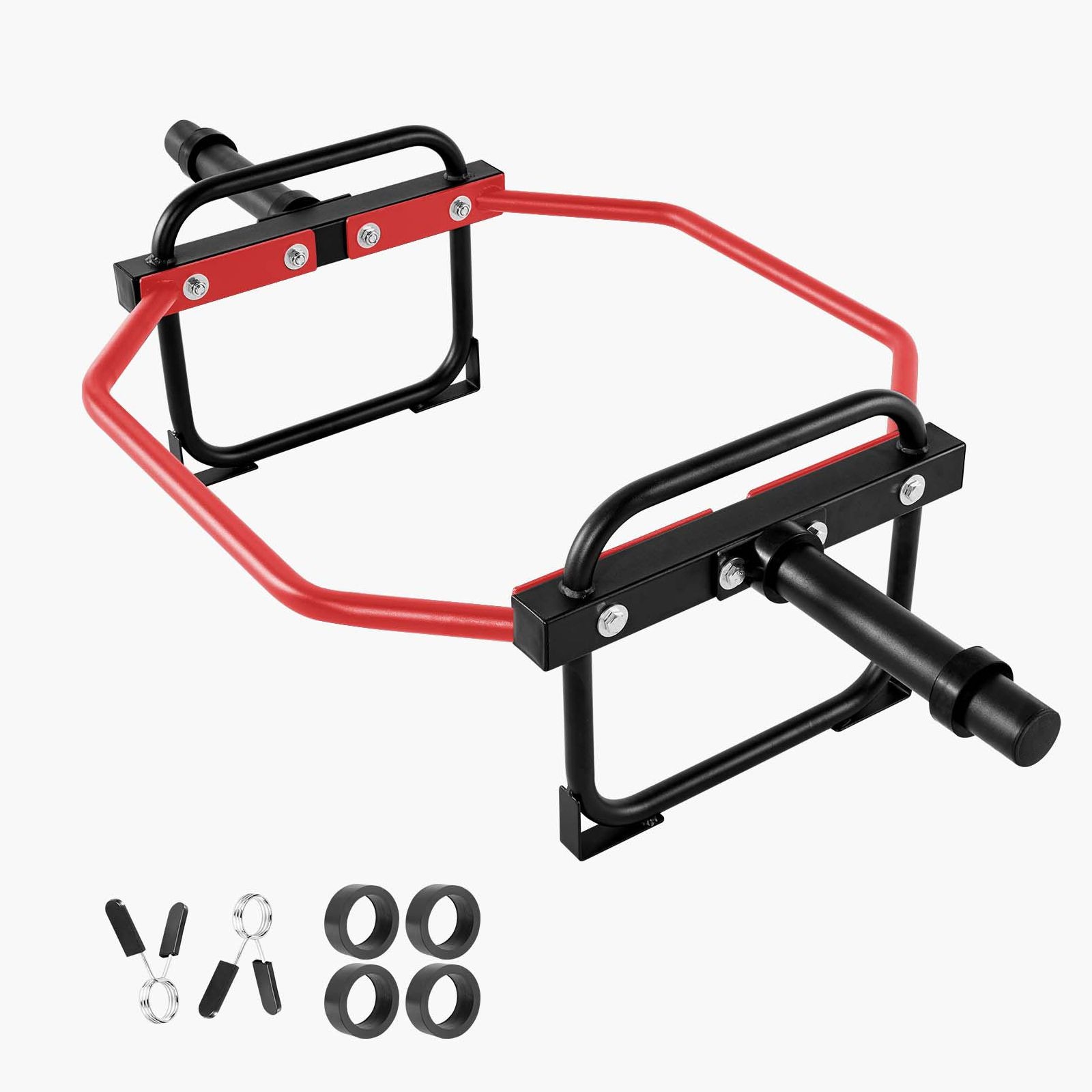 Redliro Barbell 500 LBS Capacity Red for Home Gym and Strength Training